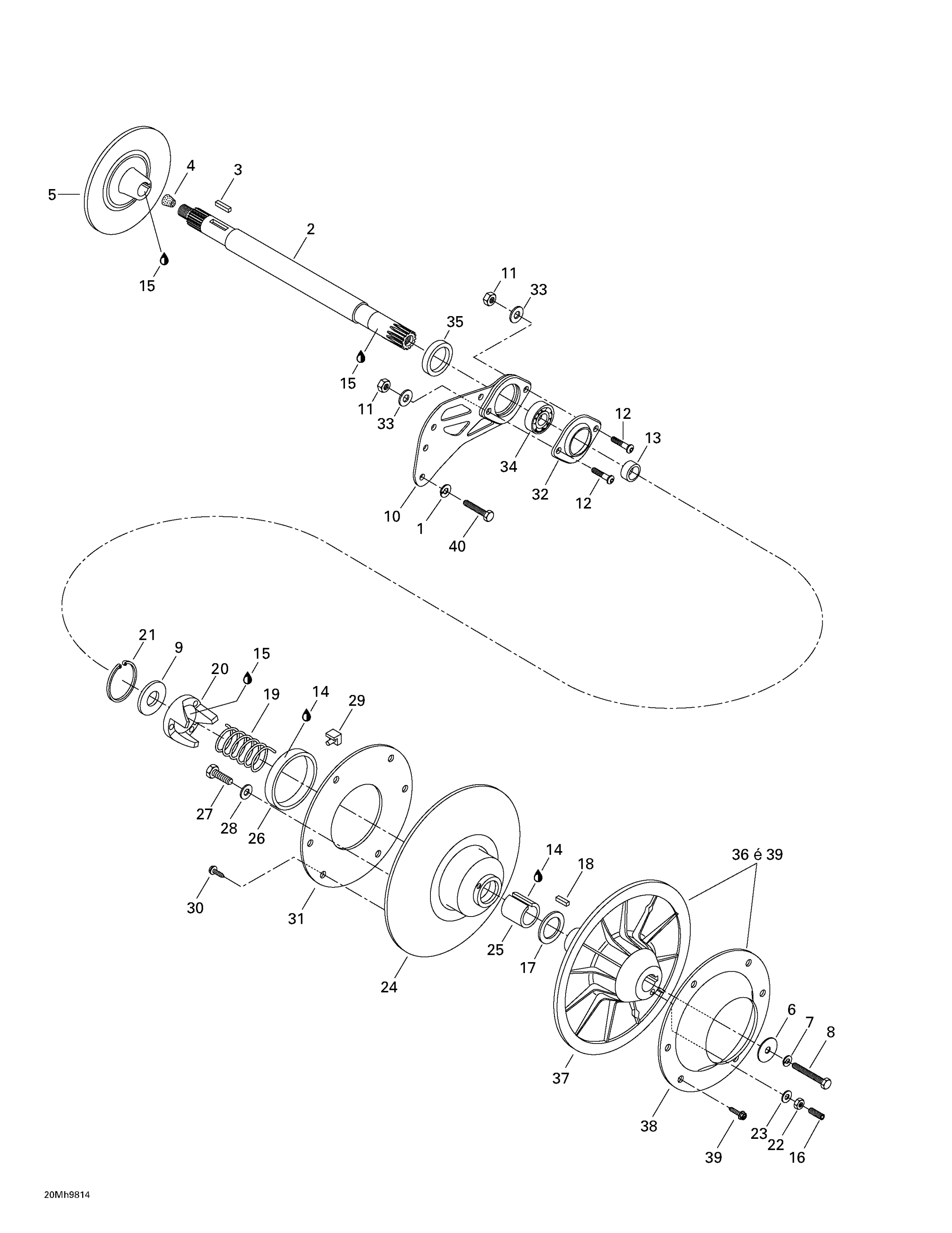 Схема узла: Driven Pulley