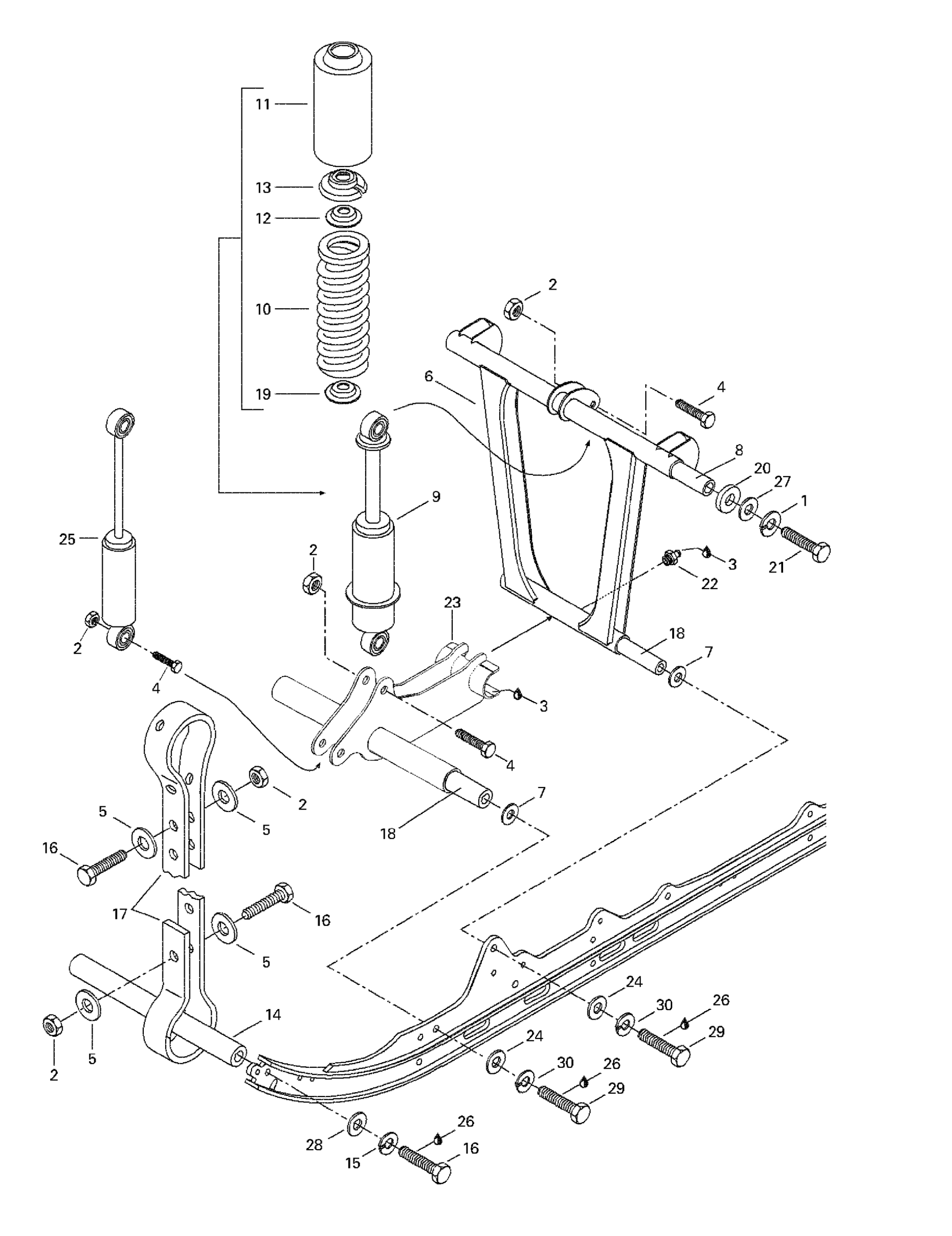 Схема узла: Front Arm, Rear Suspension