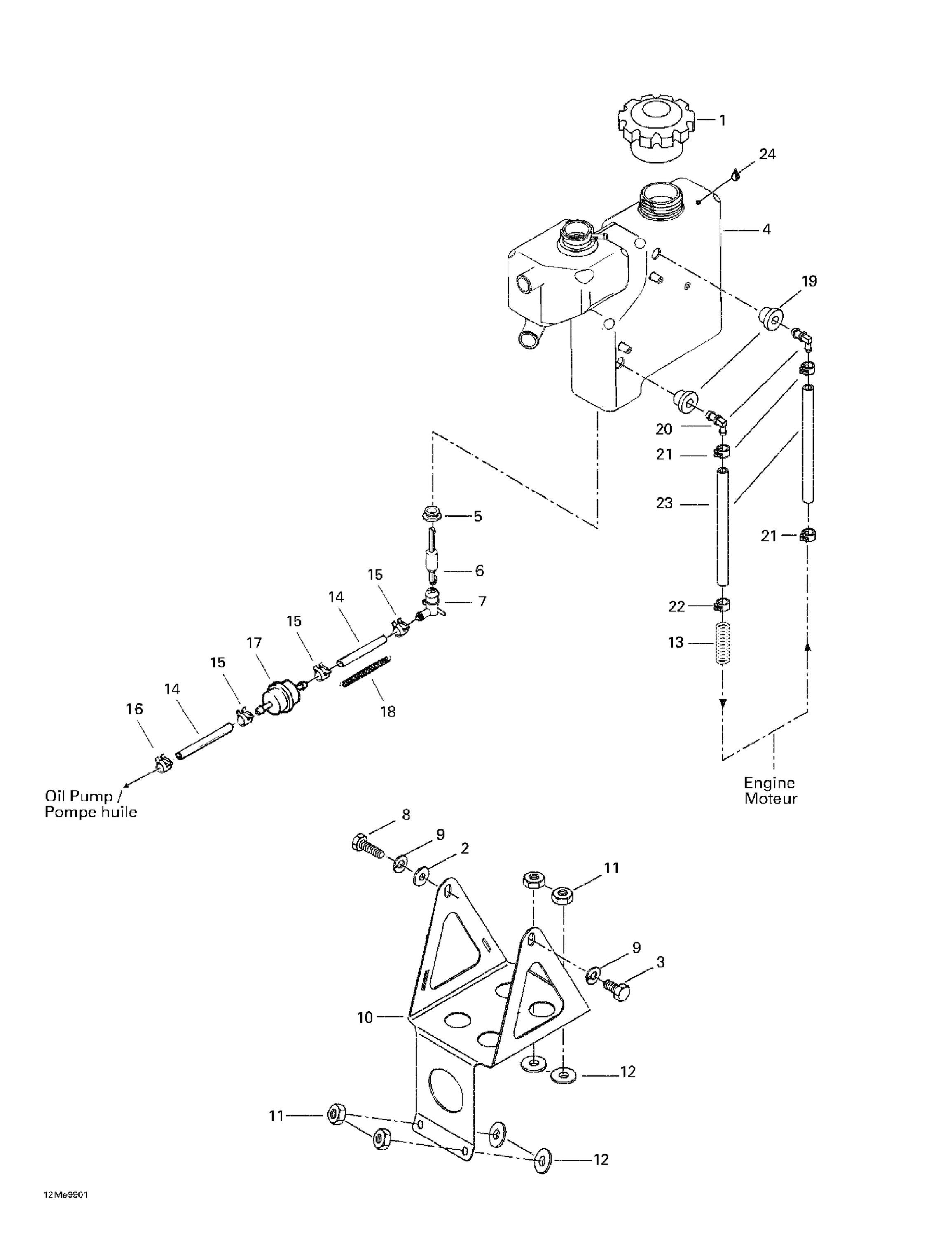 Схема узла: Oil Tank And Support