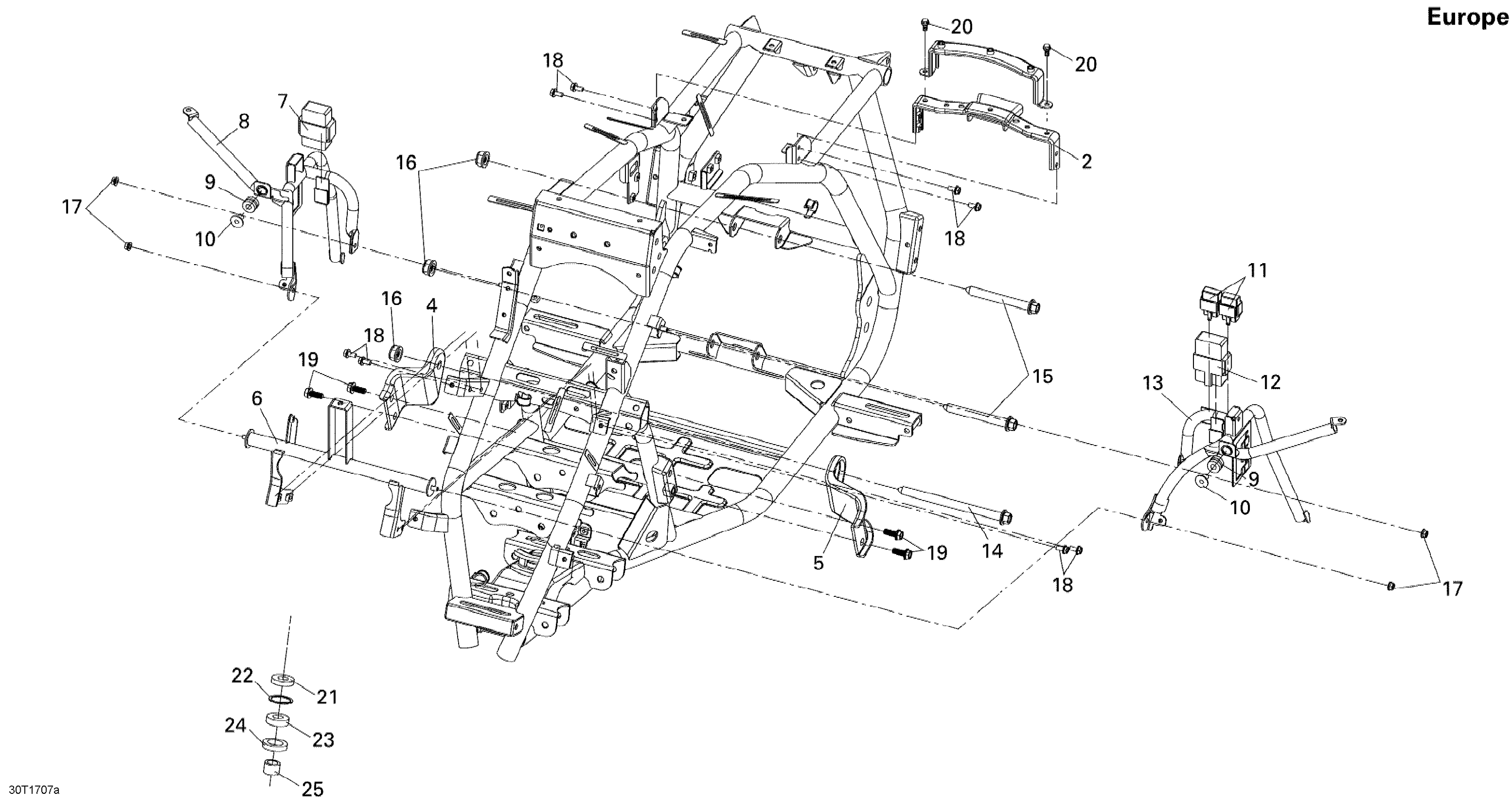 Схема узла: Rear Frame , International