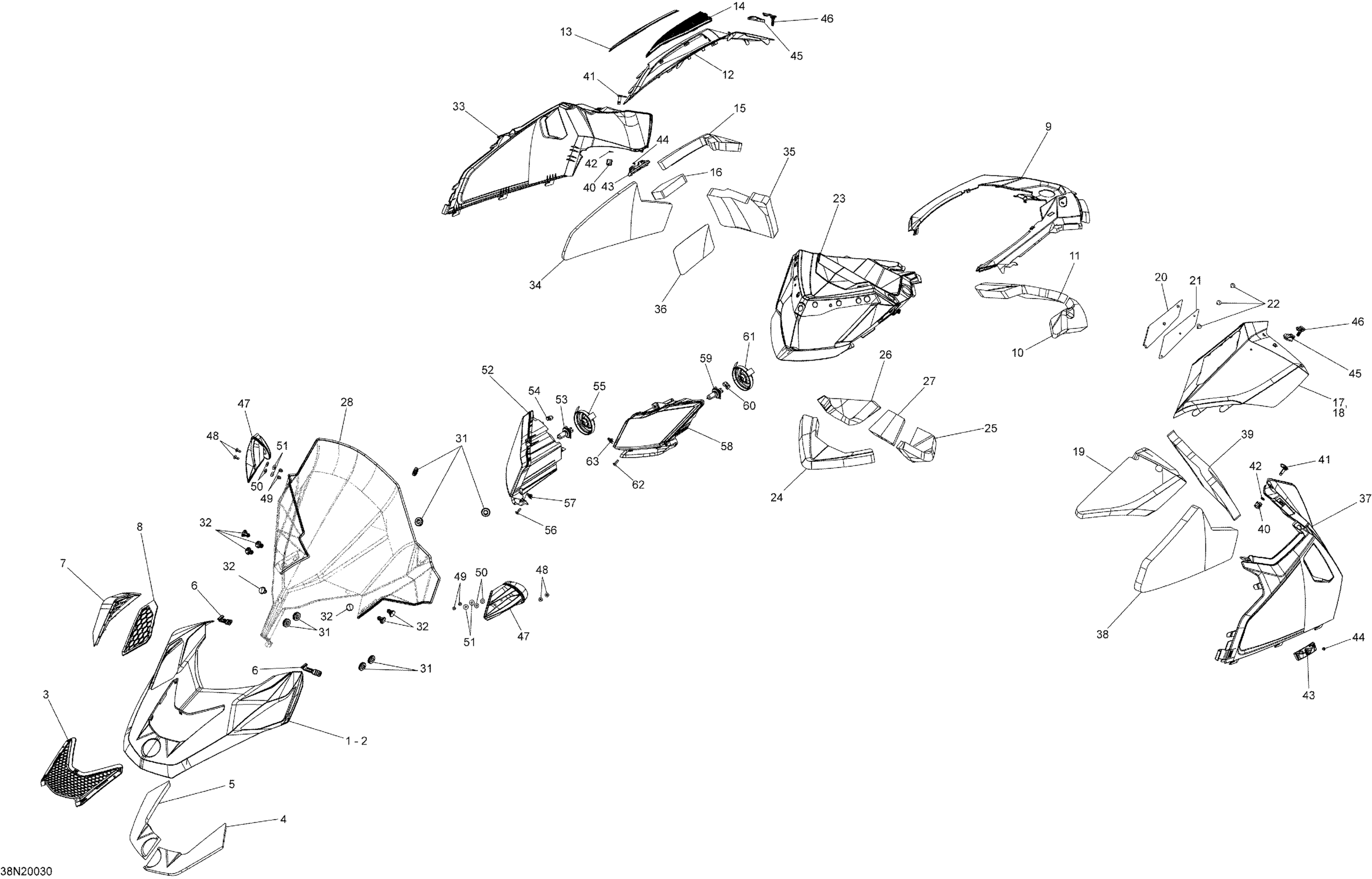 Body - Hood Section - Skandic - 550F