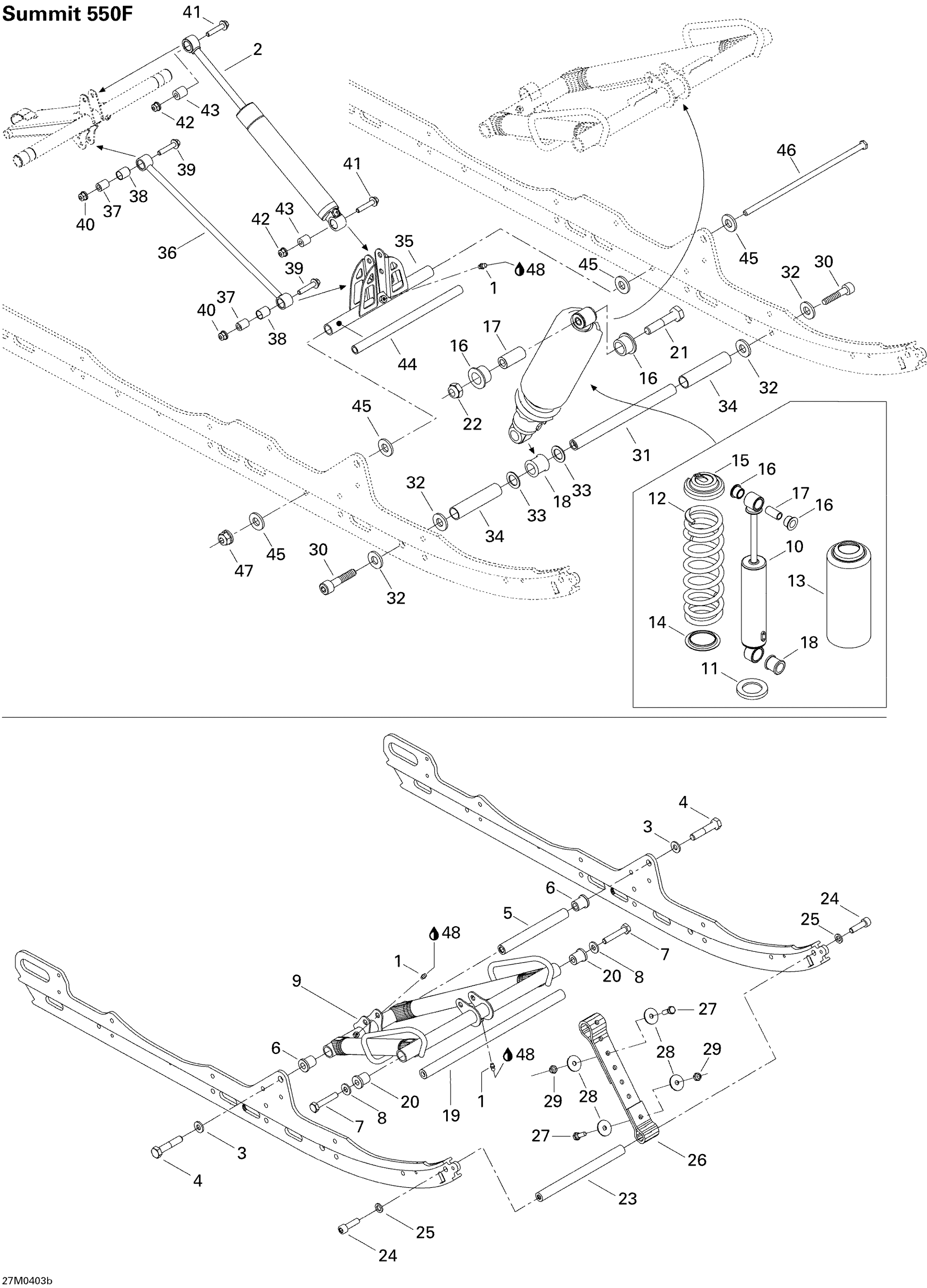 Front Arm SUMMIT 550F