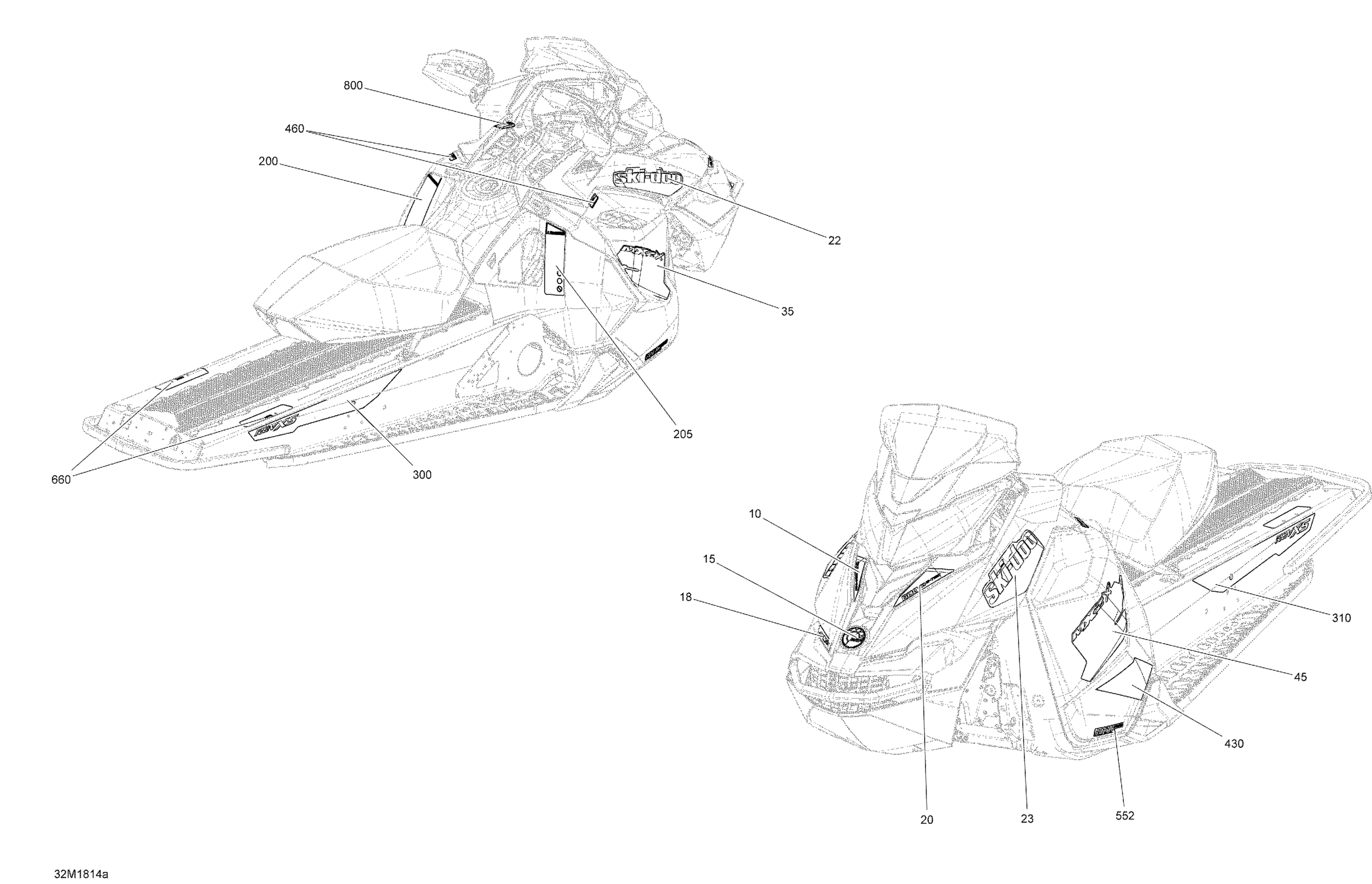Decals MXZ - 600HO E-TEC - Package Blizzard
