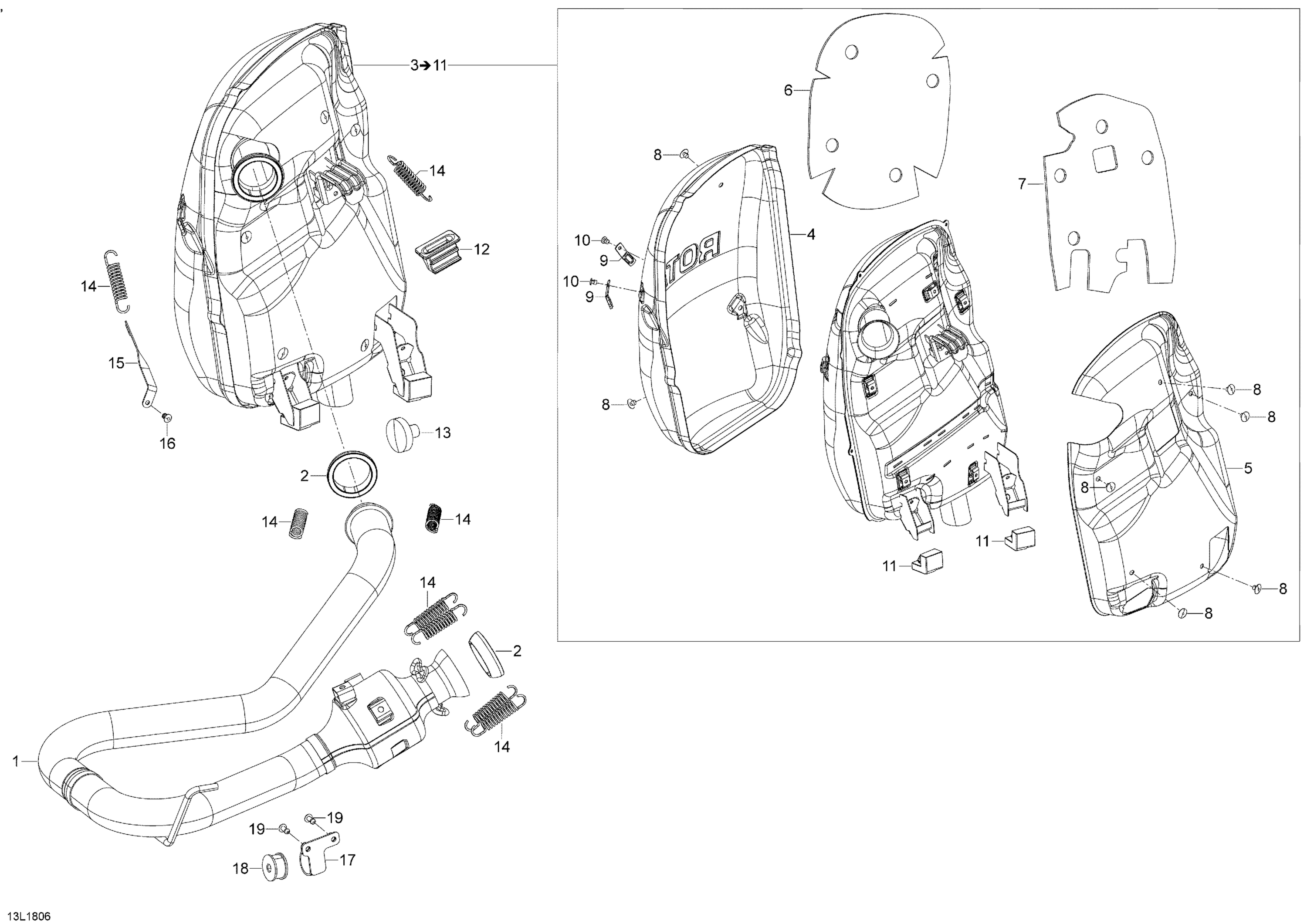 Схема узла: Exhaust System 900 ACE