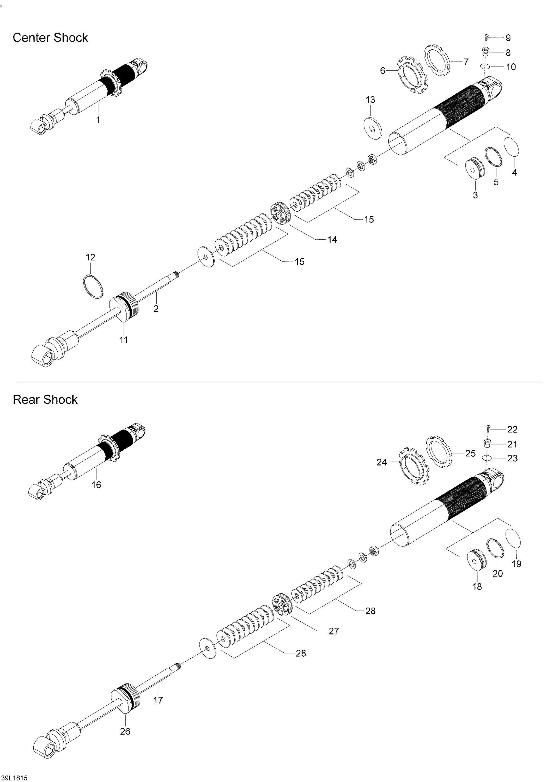 Схема узла: Take Apart Shock, Rear
