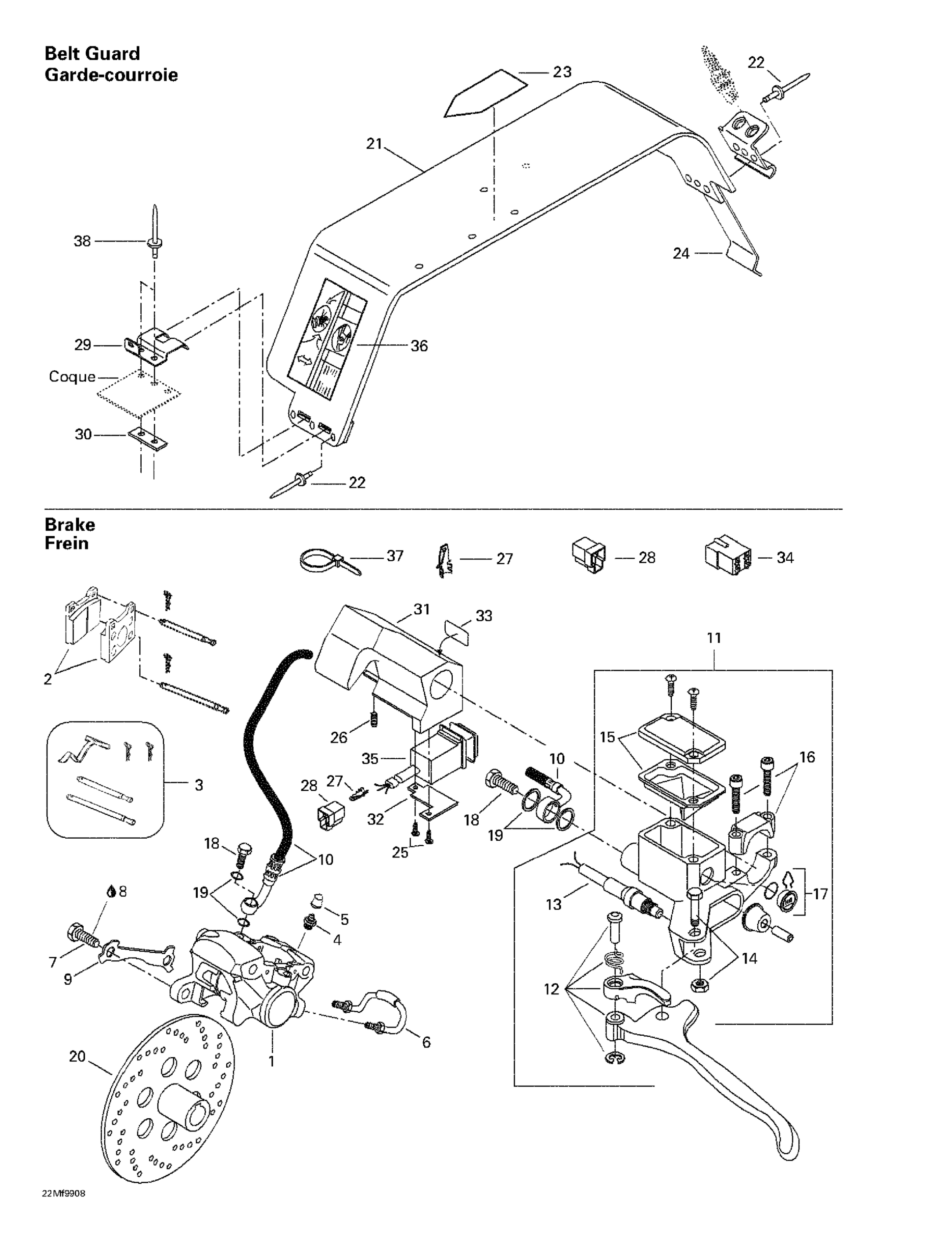 Схема узла: Hydraulic Brake And Belt Guard