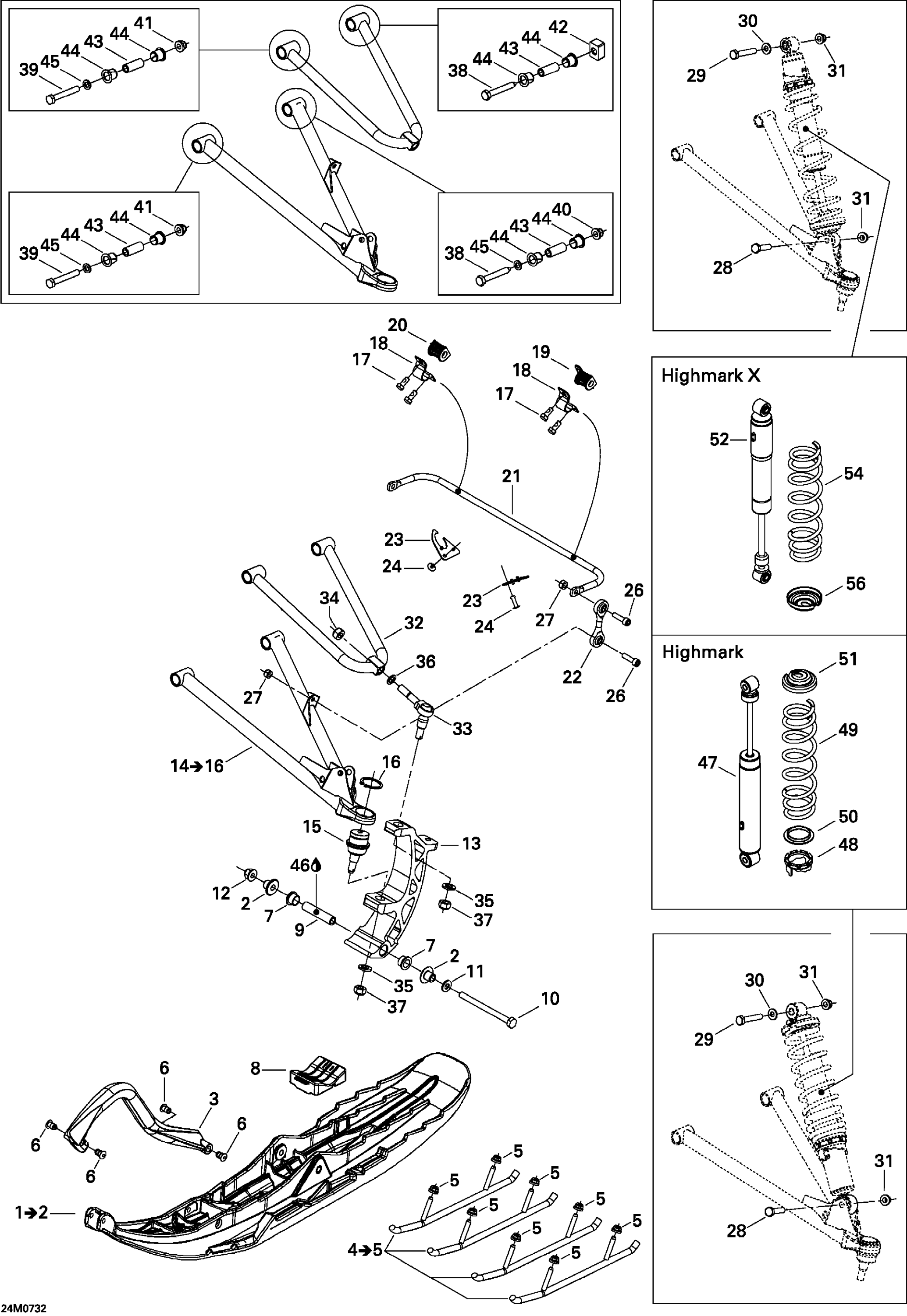 Схема узла: Front Suspension And Ski