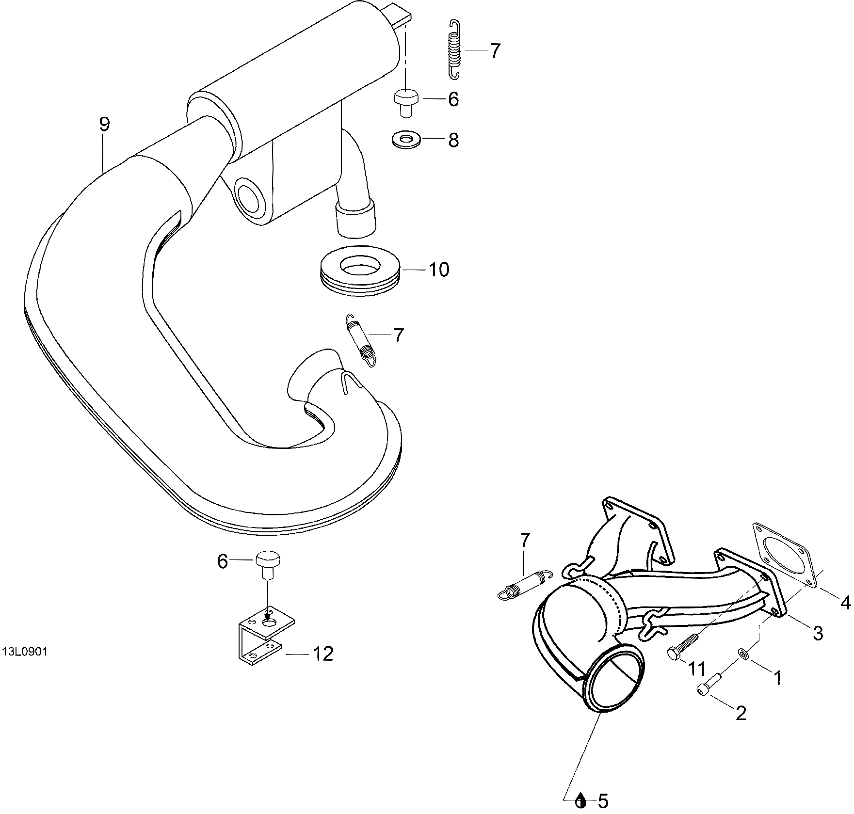 Схема узла: Exhaust System _13L0901