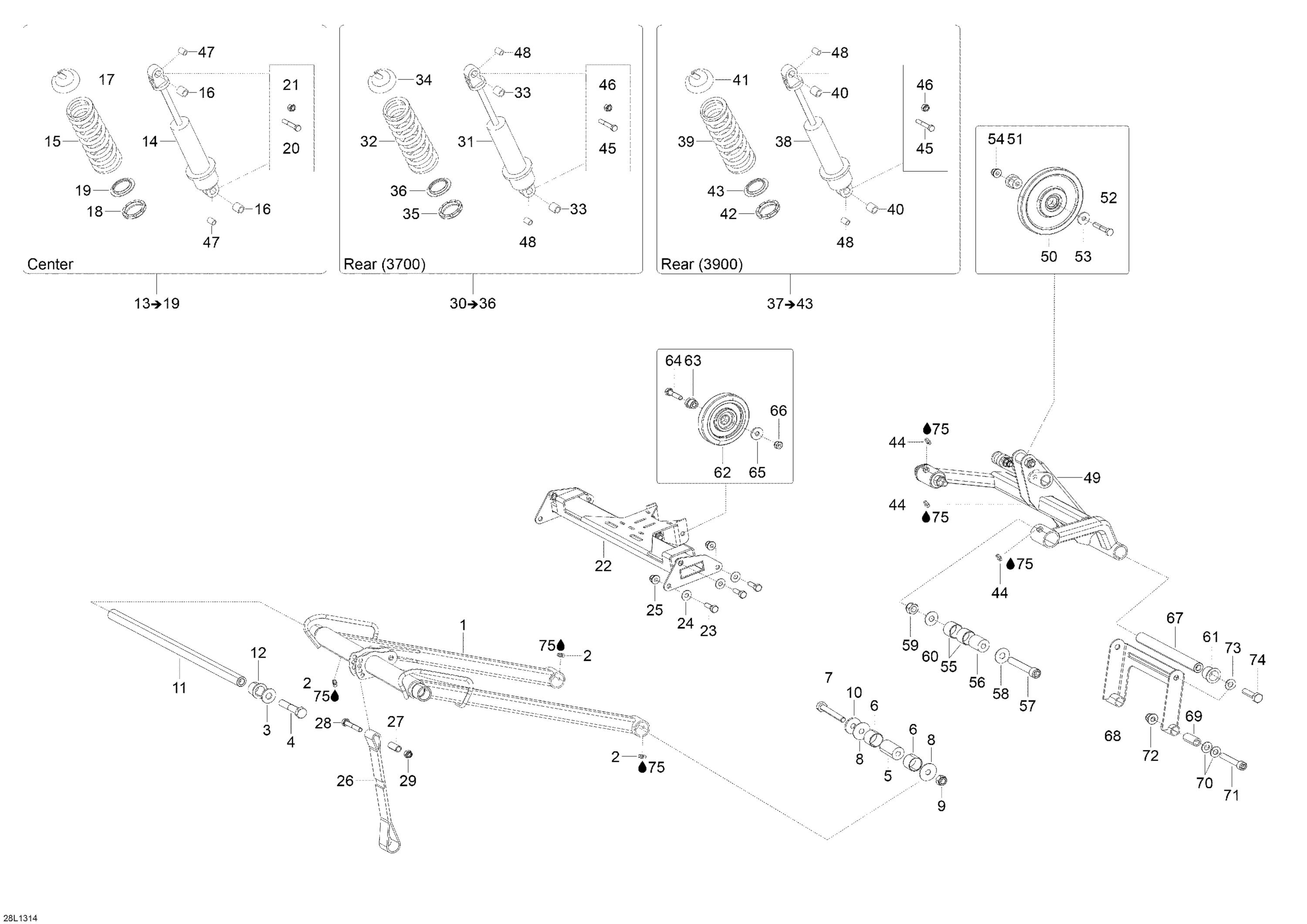 Схема узла: Rear Suspension