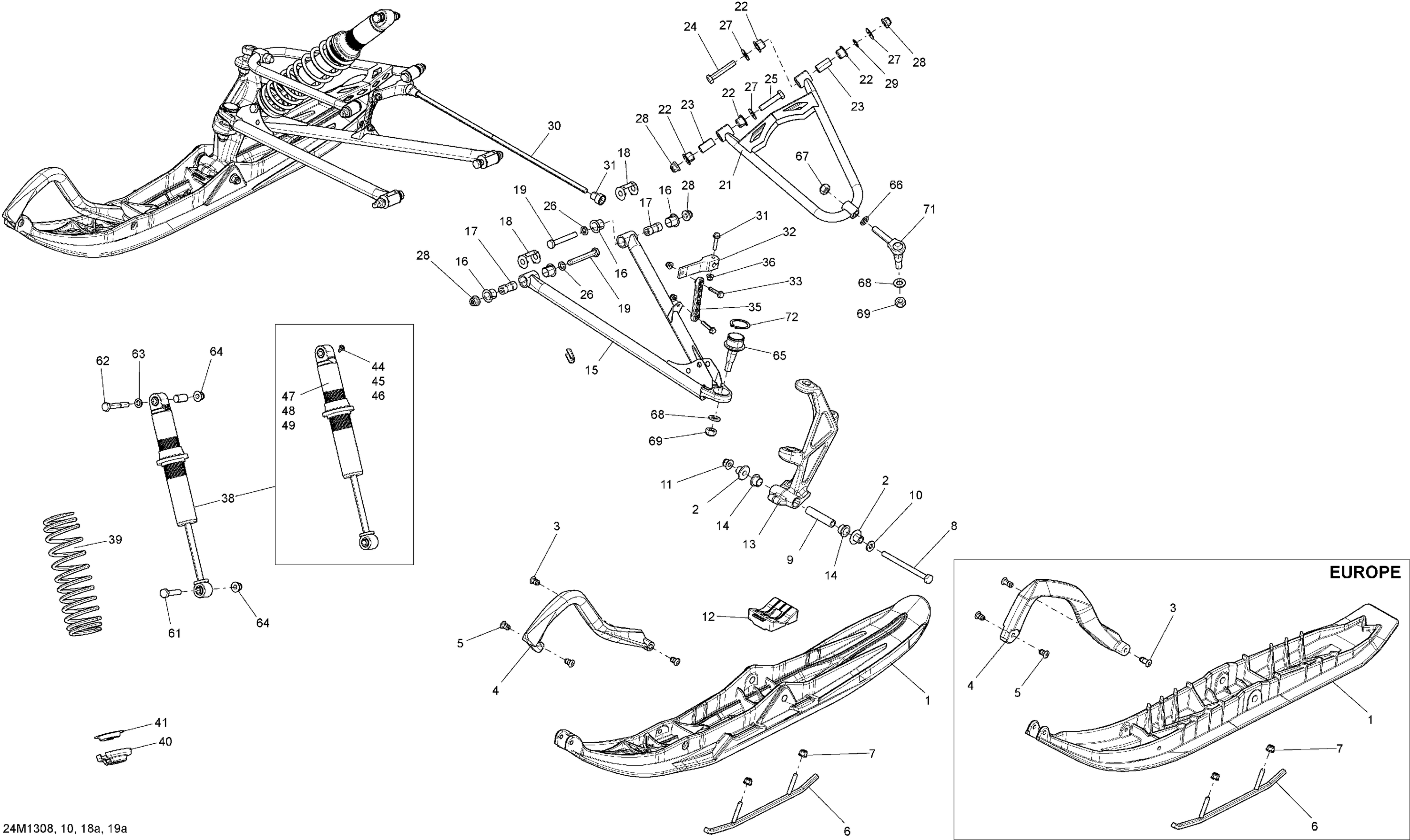 Схема узла: Front Suspension And Ski ADR