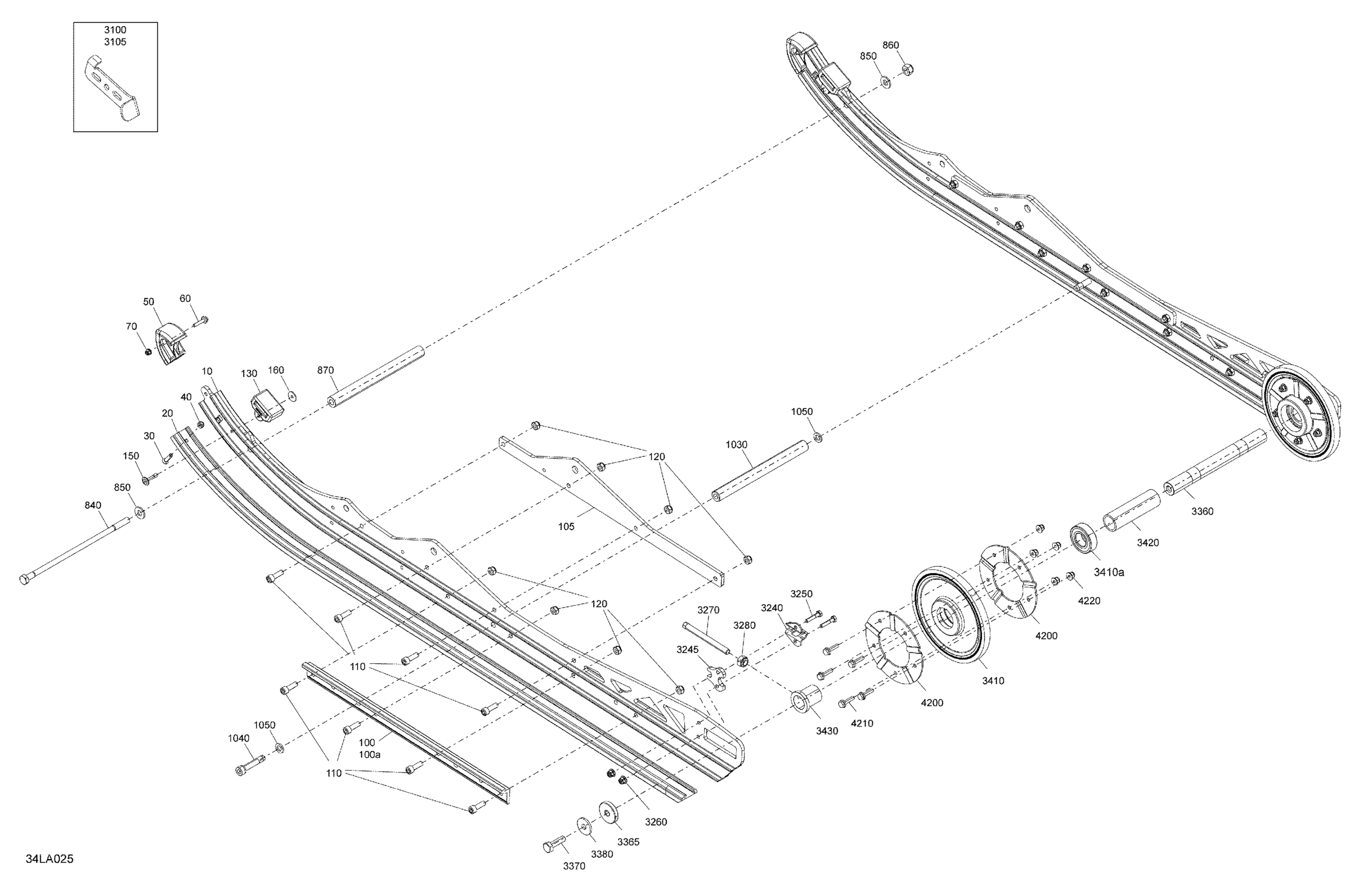 Схема узла: Suspension - Rear - Lower Section