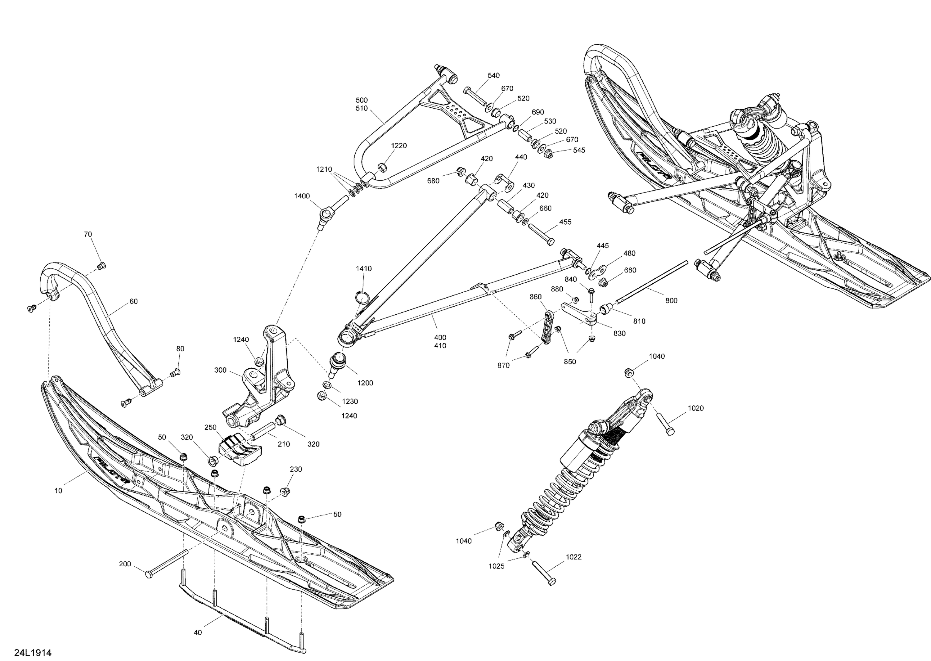 Front Suspension And Ski - Rave - 600 Racing