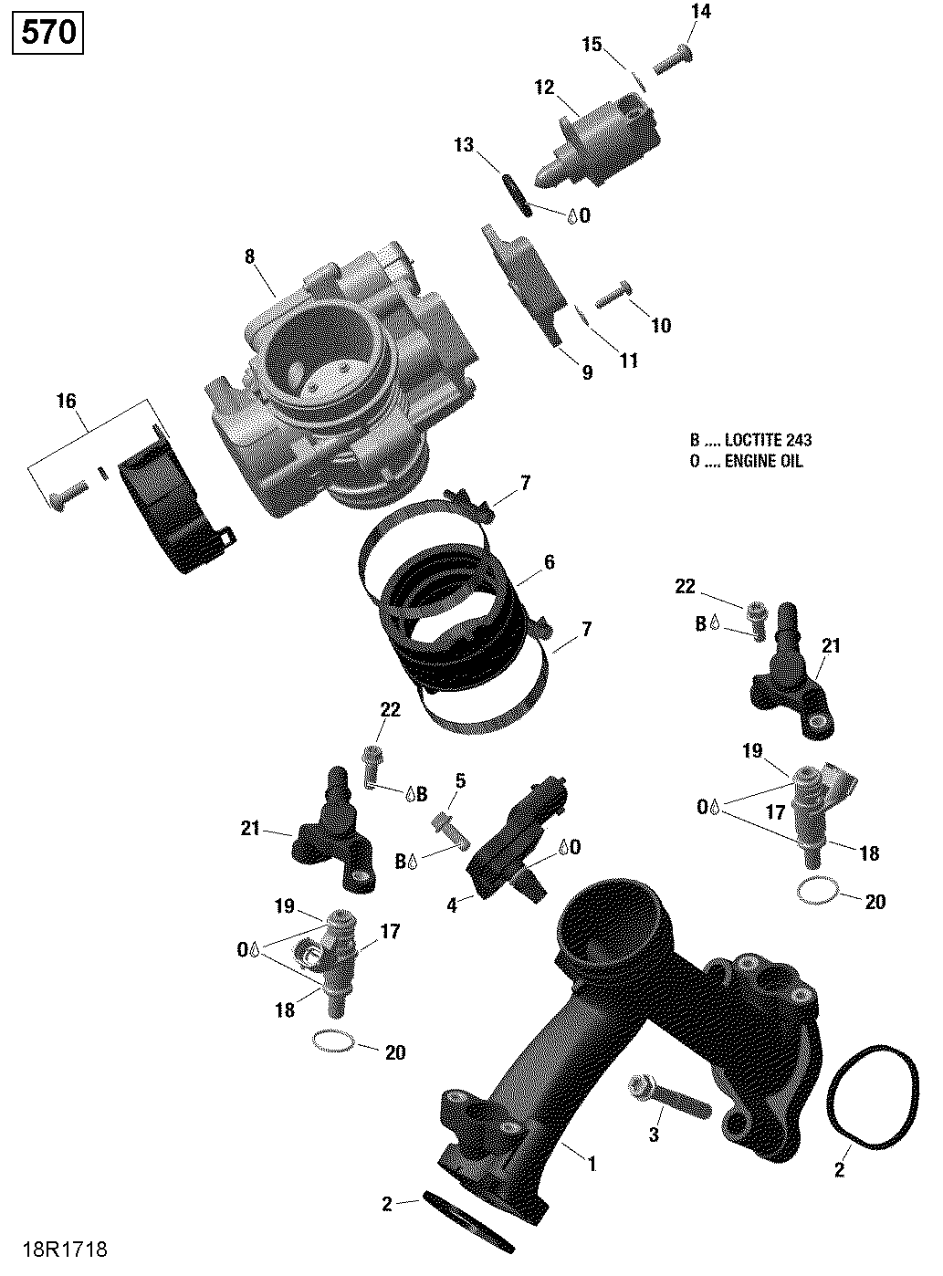 ROTAX - Air Intake Manifold and Throttle Body