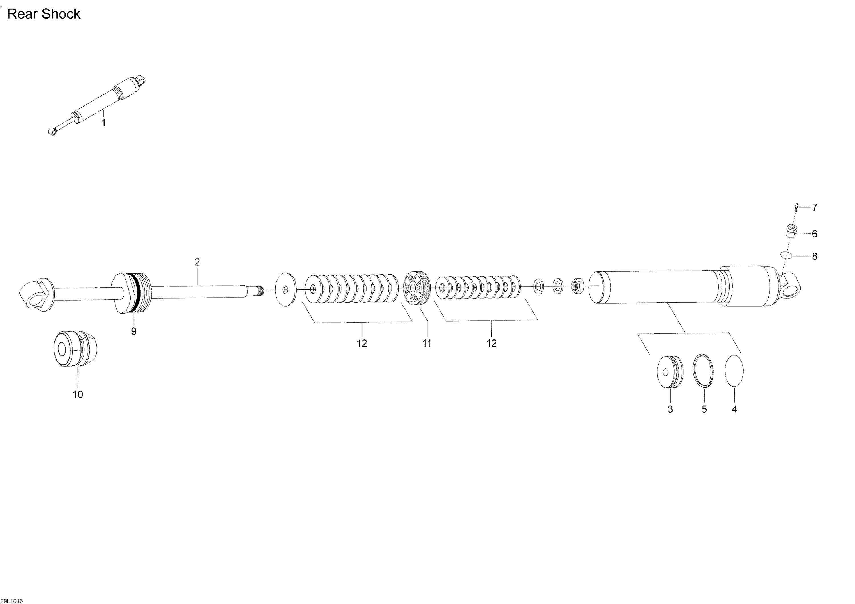 Схема узла: Rear Shocks