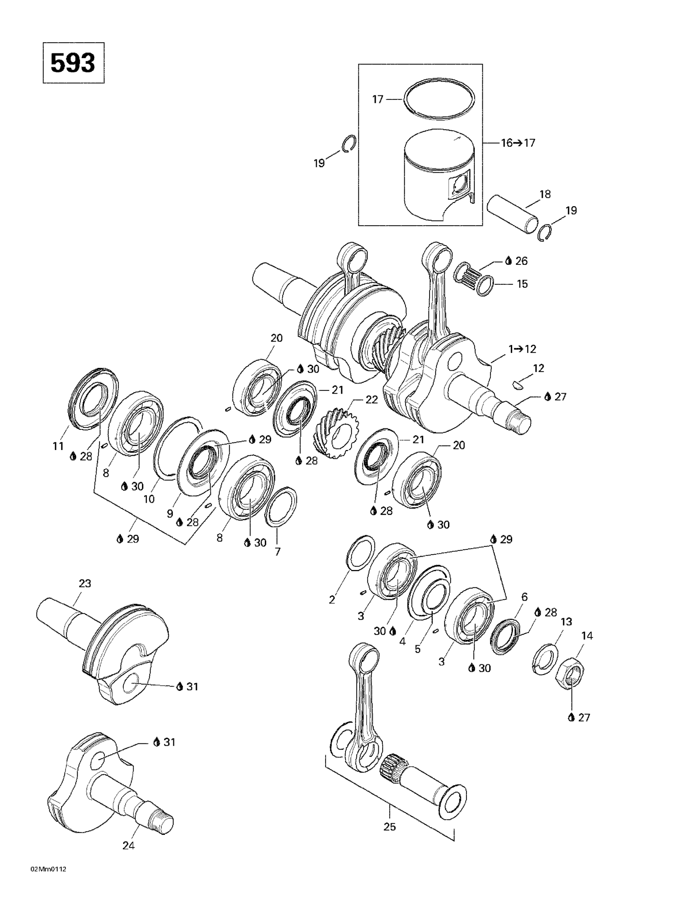 Crankshaft And Pistons (593)