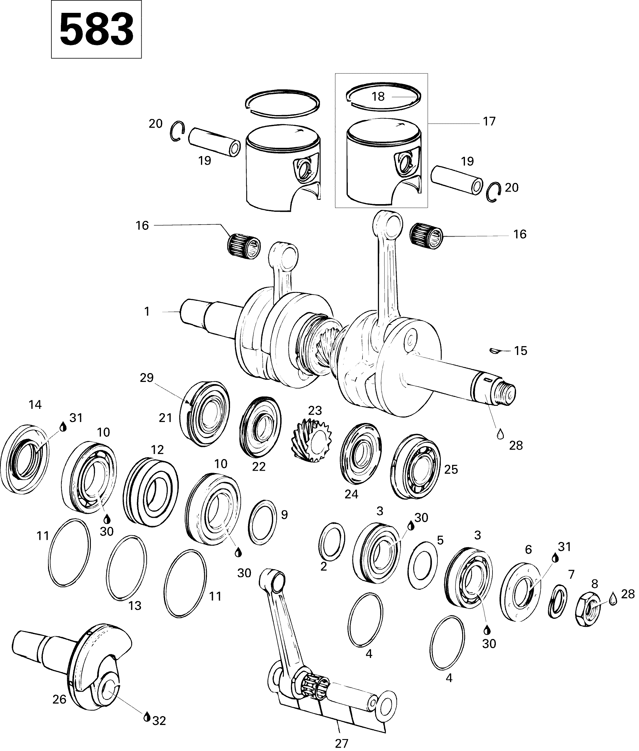 Crankshaft And Pistons 583