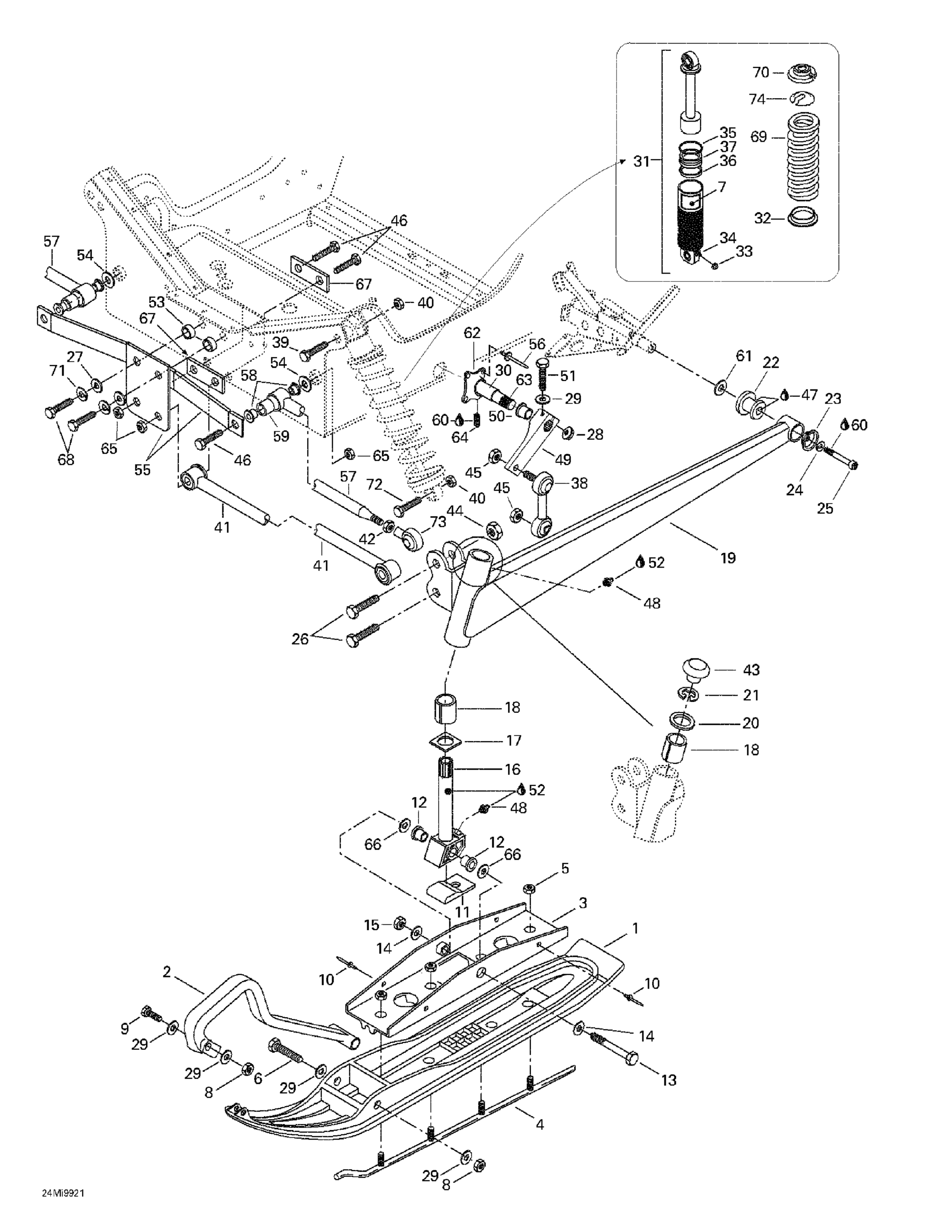 Схема узла: Front Suspension And Ski