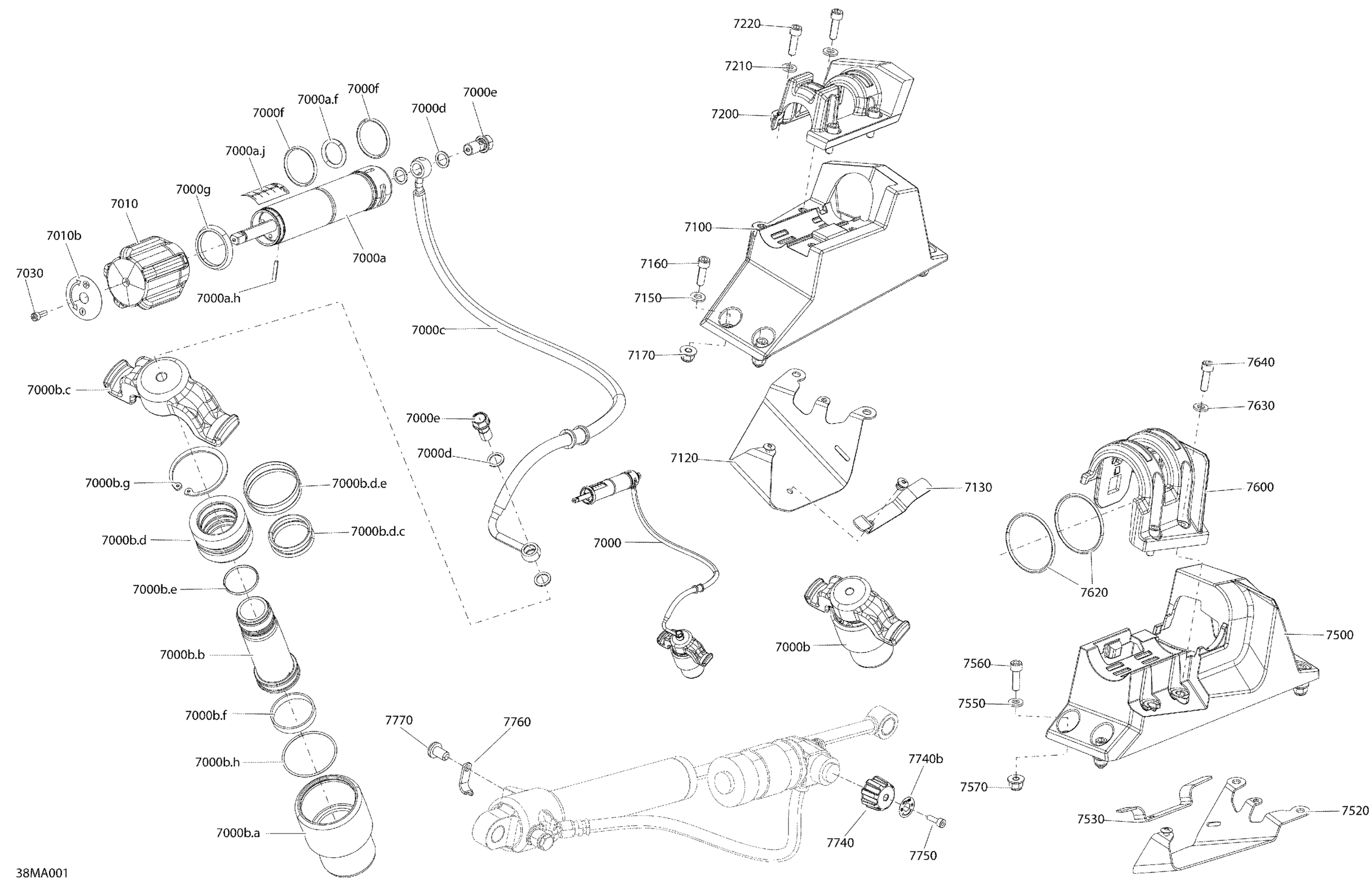 Схема узла: Suspension - QAS - Quick Adjustable System