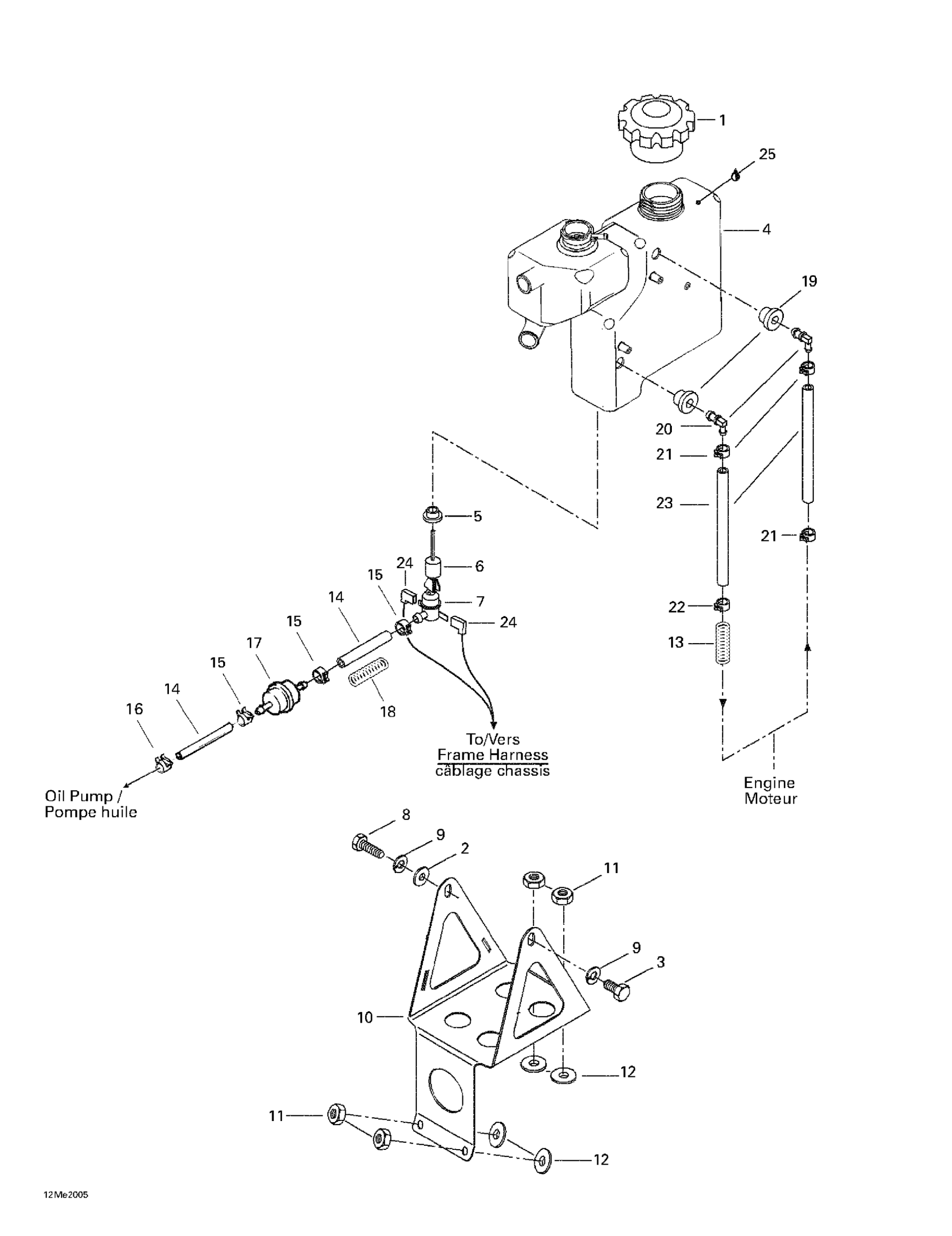 Схема узла: Oil Tank And Support