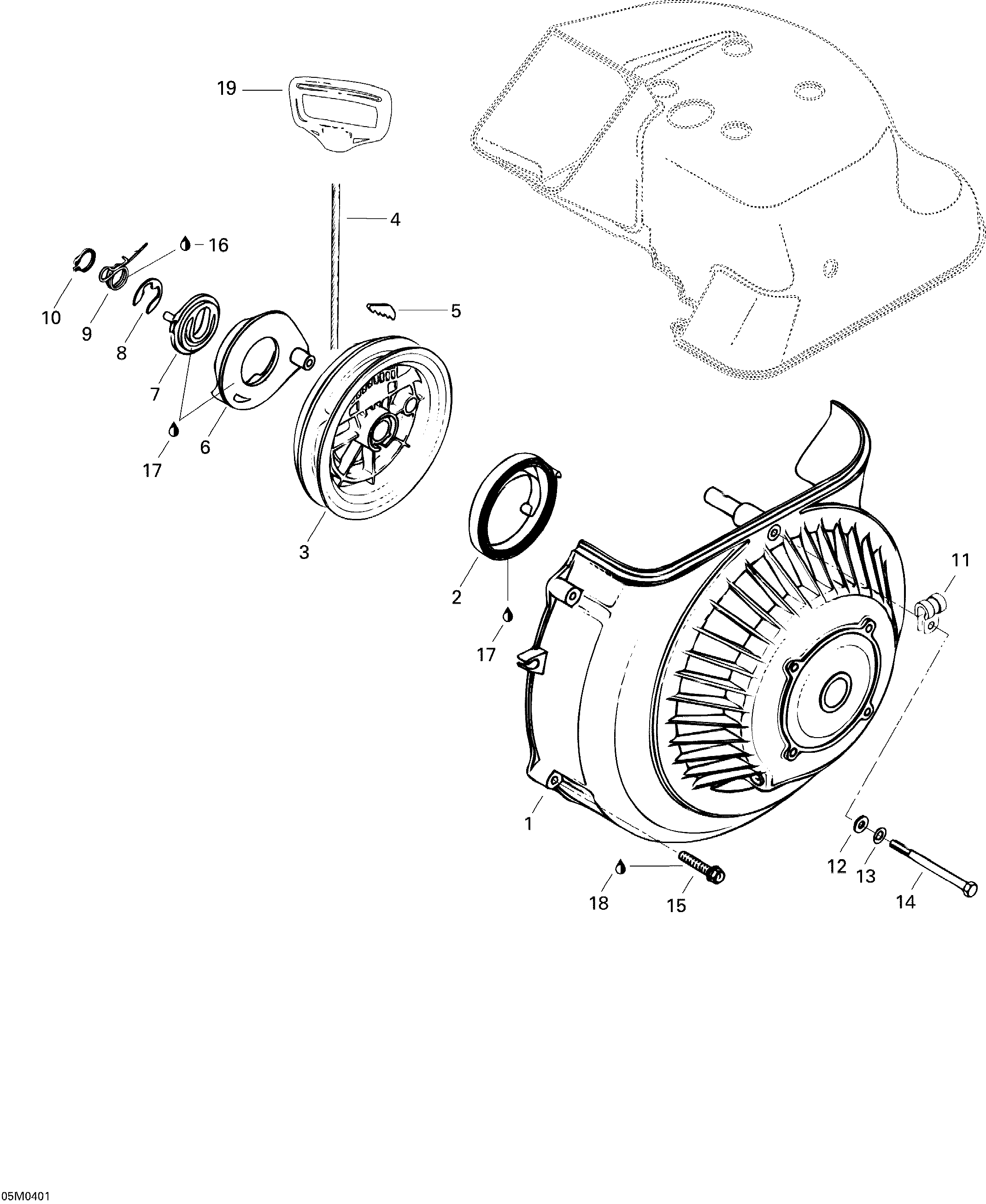 Схема узла: Rewind Starter