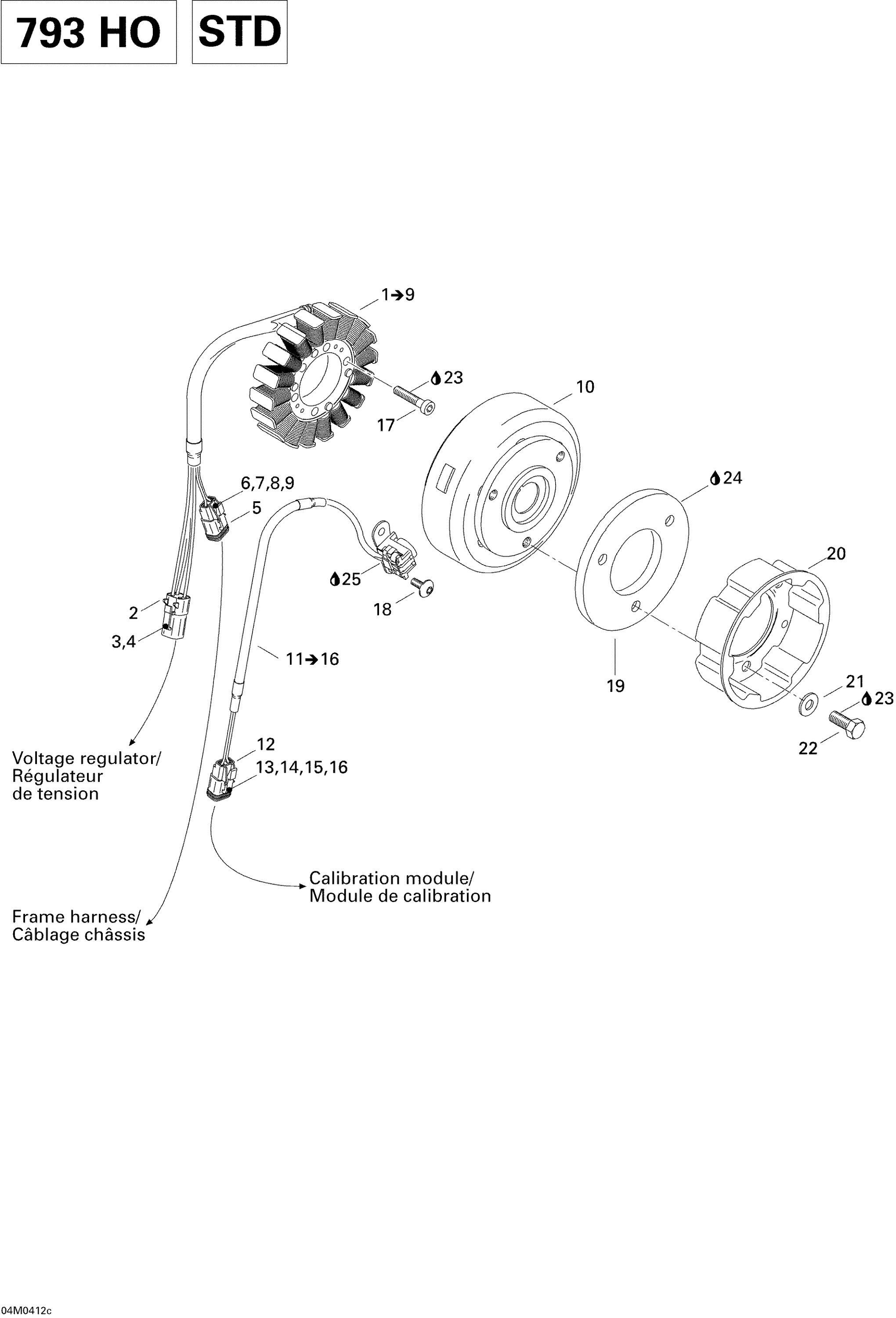 Magneto (12V, 360W) (793 HO) (STD)