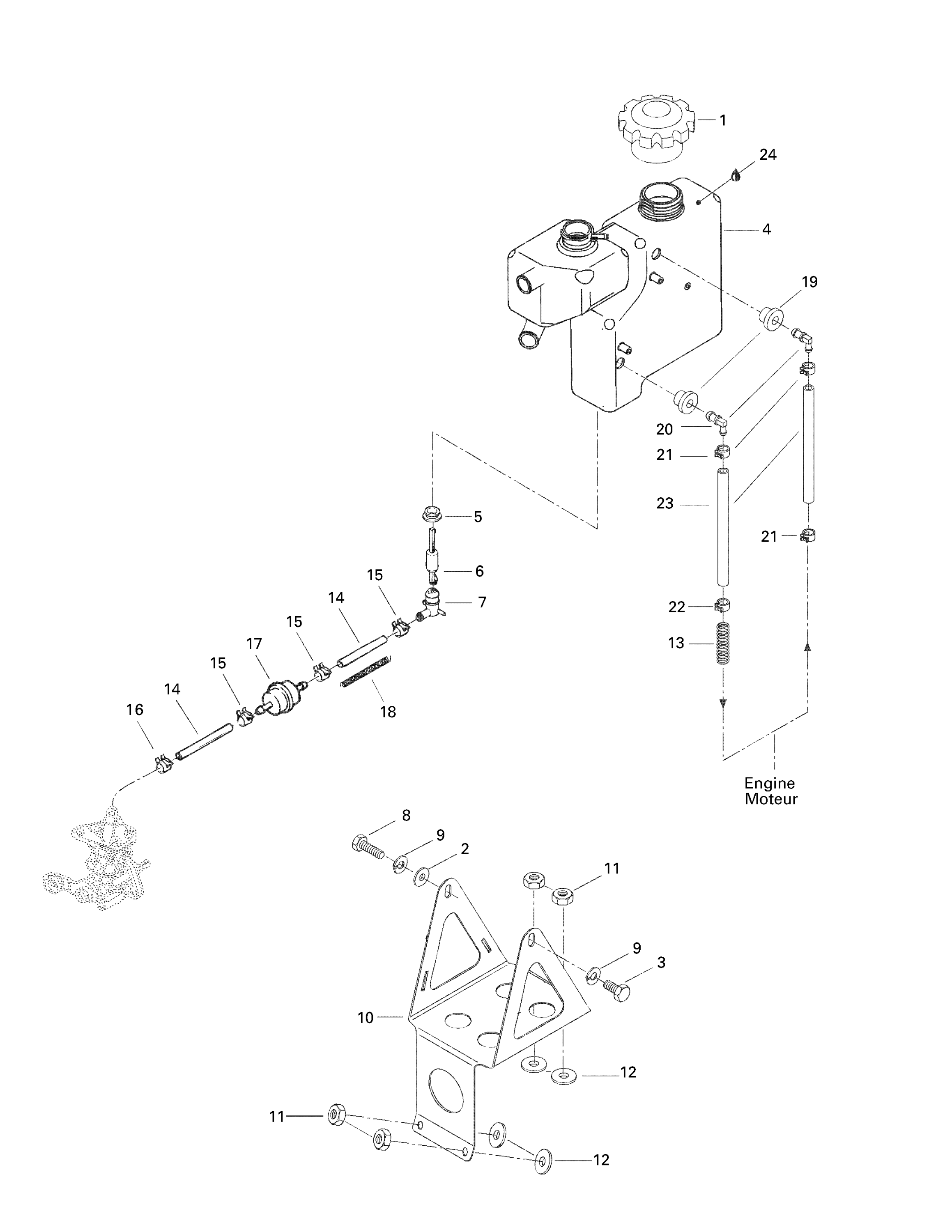 Схема узла: Oil Tank And Support