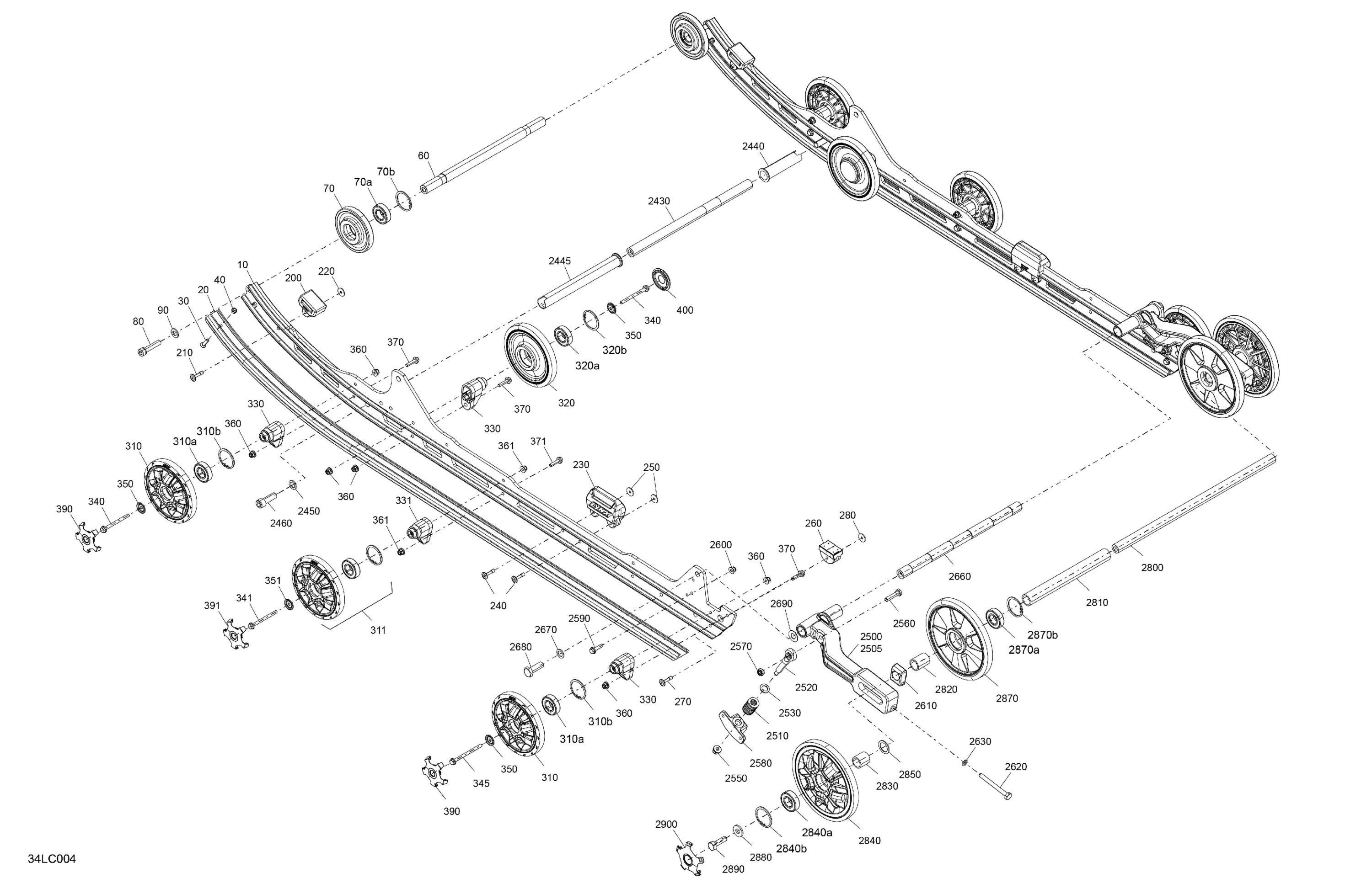 Схема узла: Suspension - Rear - Lower Section