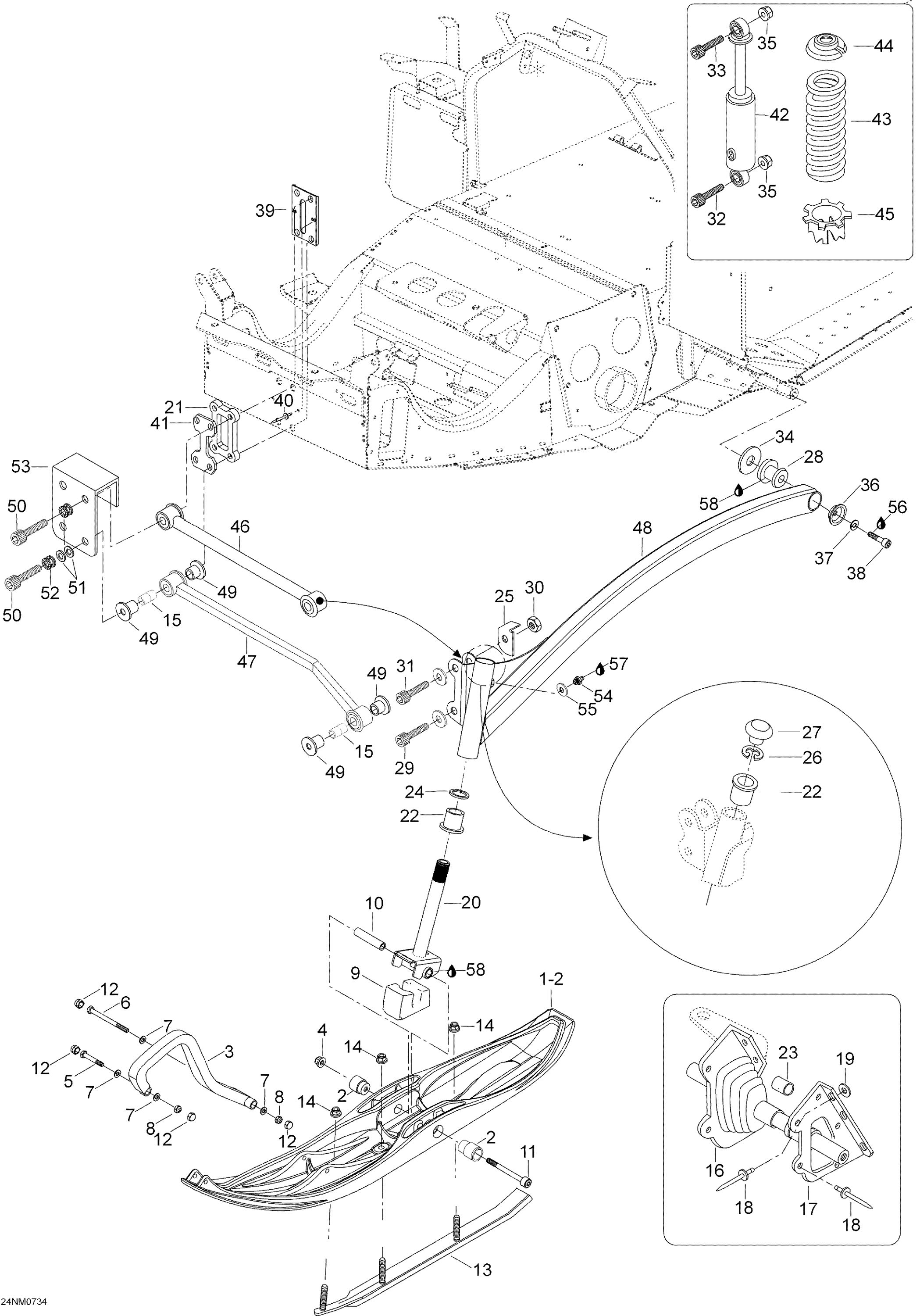 Схема узла: Front Suspension And Ski
