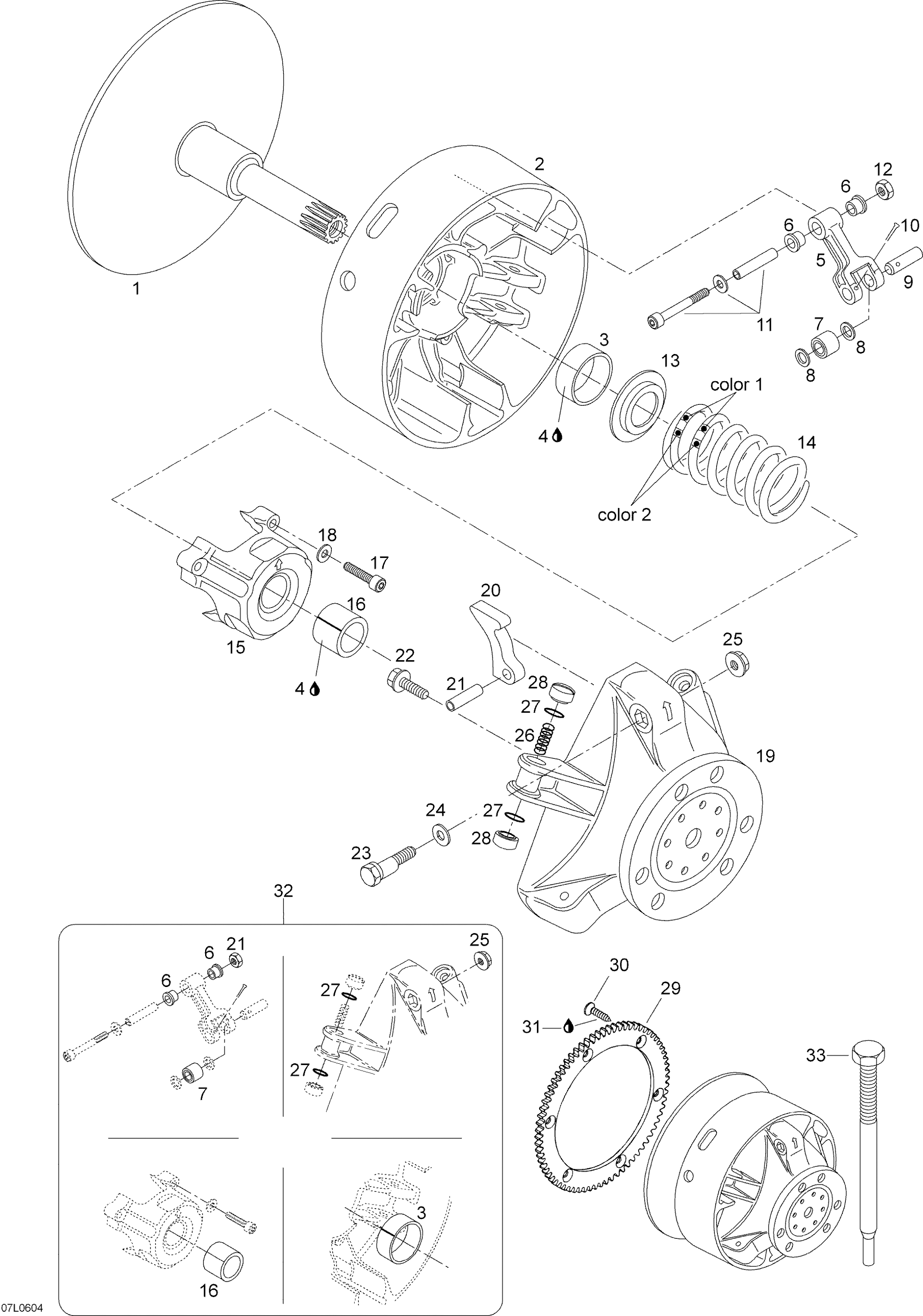 Схема узла: Drive Pulley