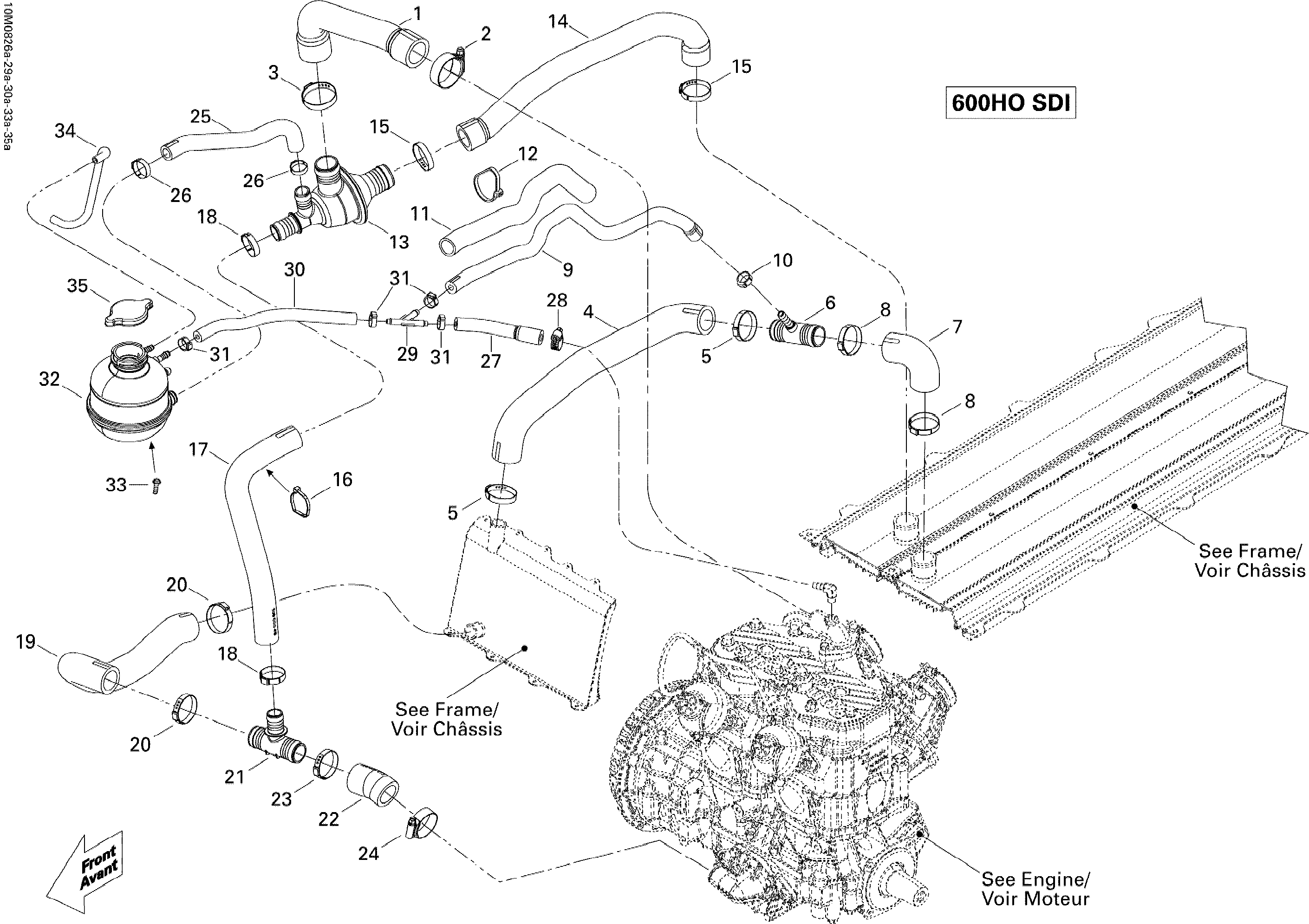 Схема узла: Cooling System 600HO SDI