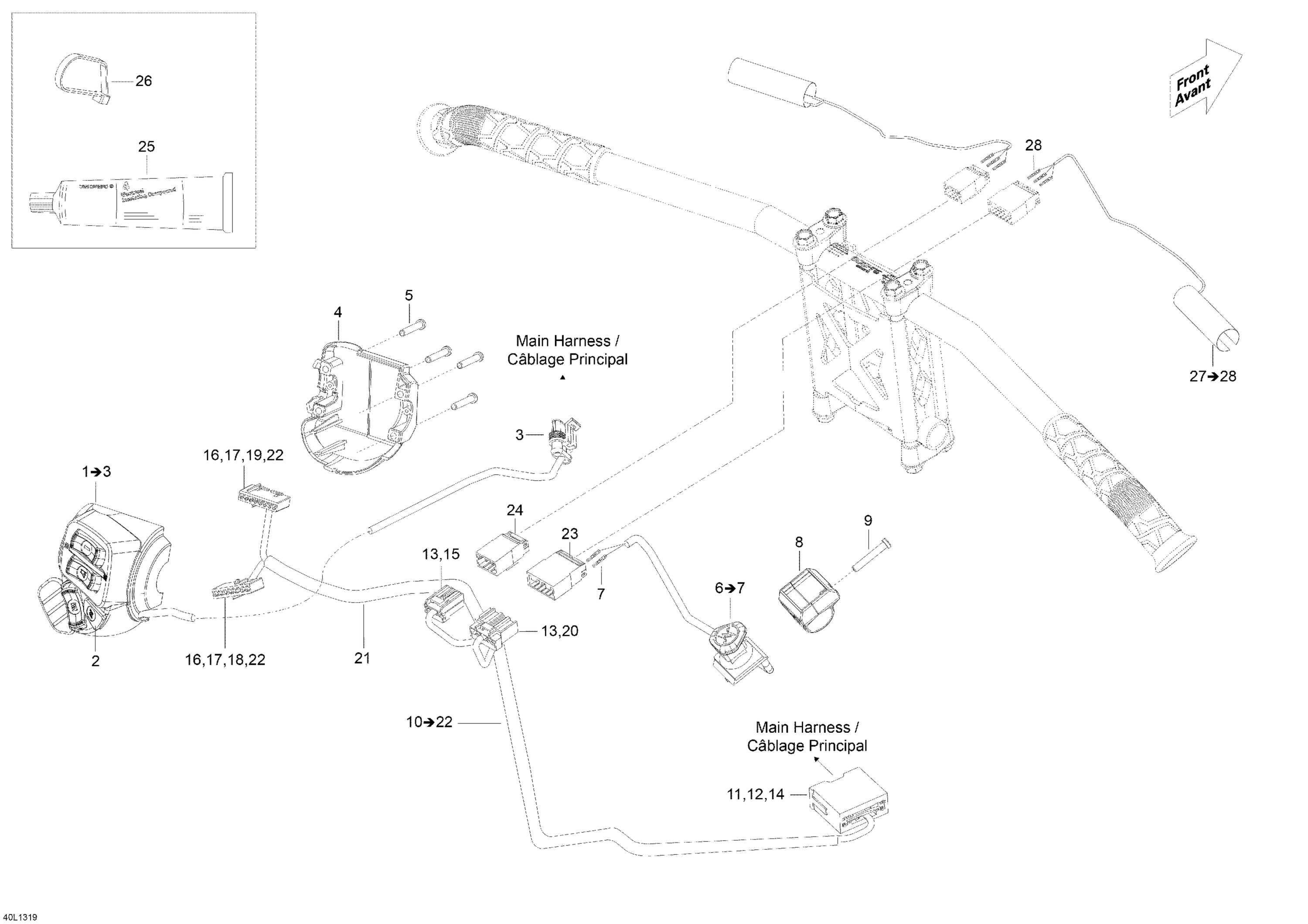 Схема узла: Steering Wiring Harness