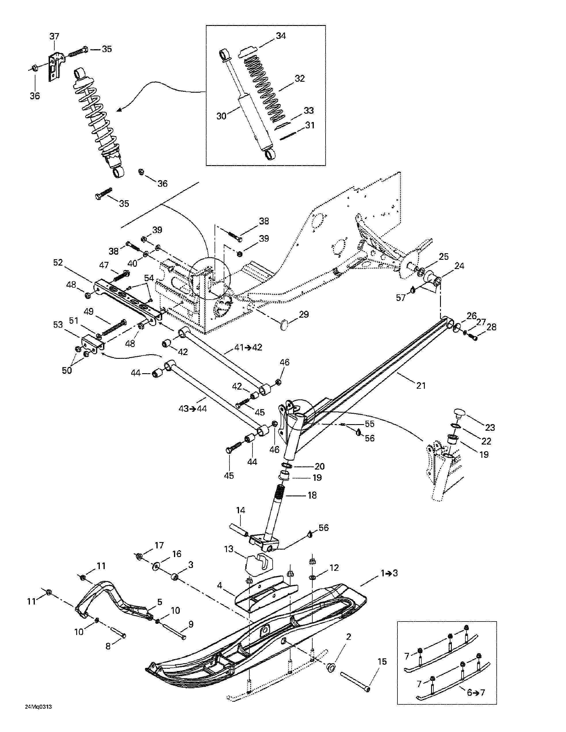 Схема узла: Front Suspension And Ski