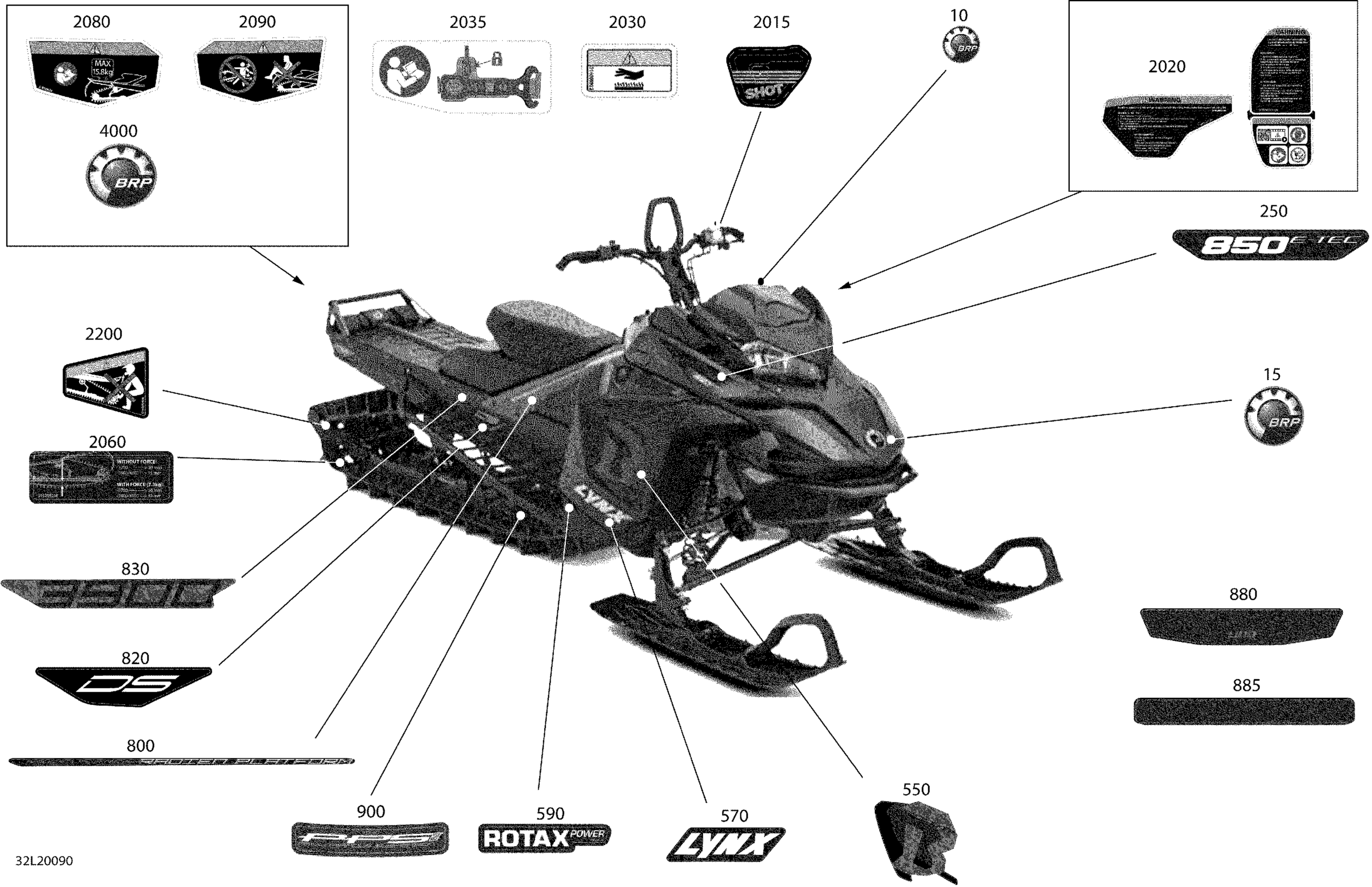 Схема узла: Body - Decals - DS 3900 - Color Theme BLACK