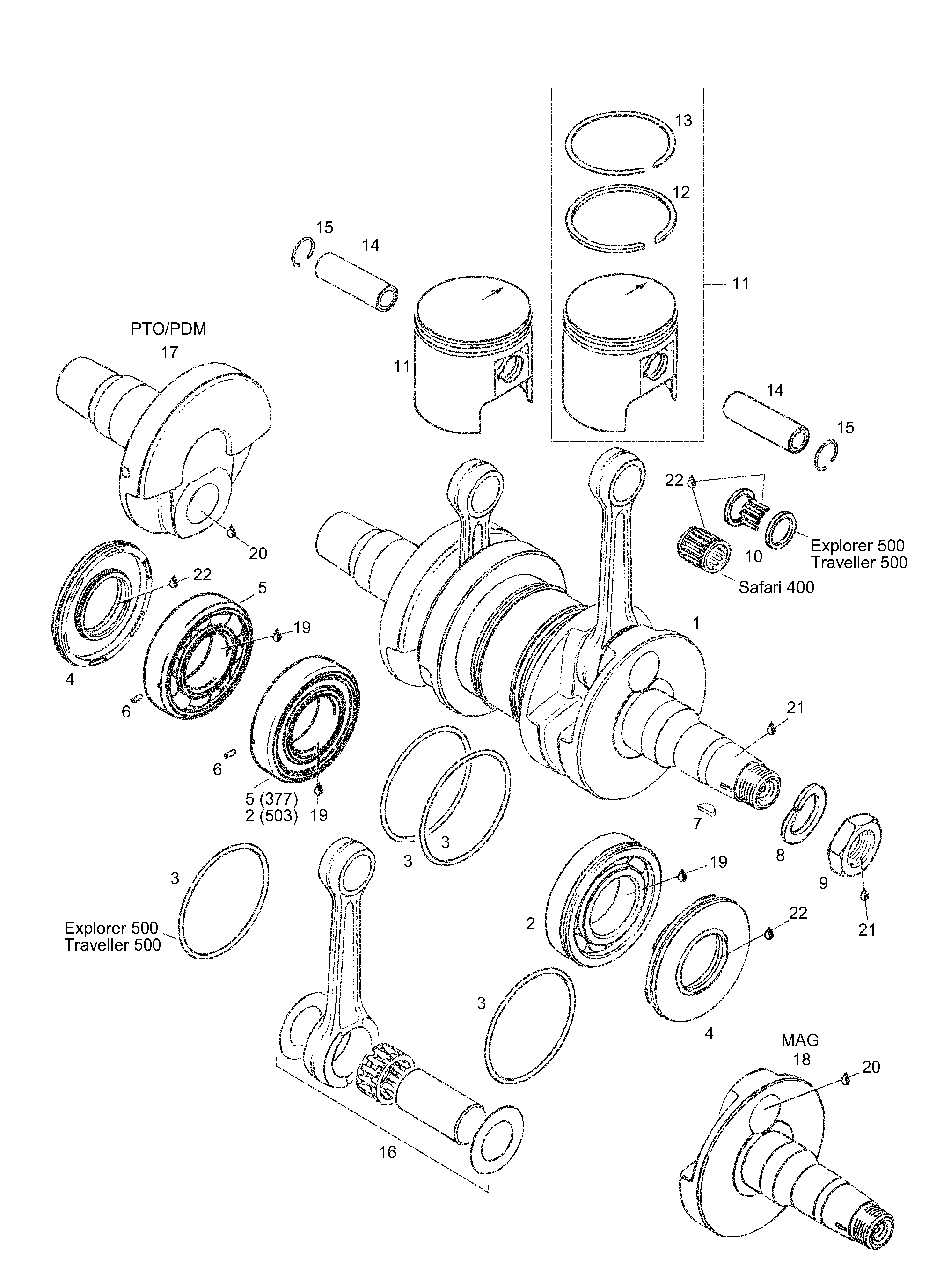 Схема узла: Crankshaft Assy