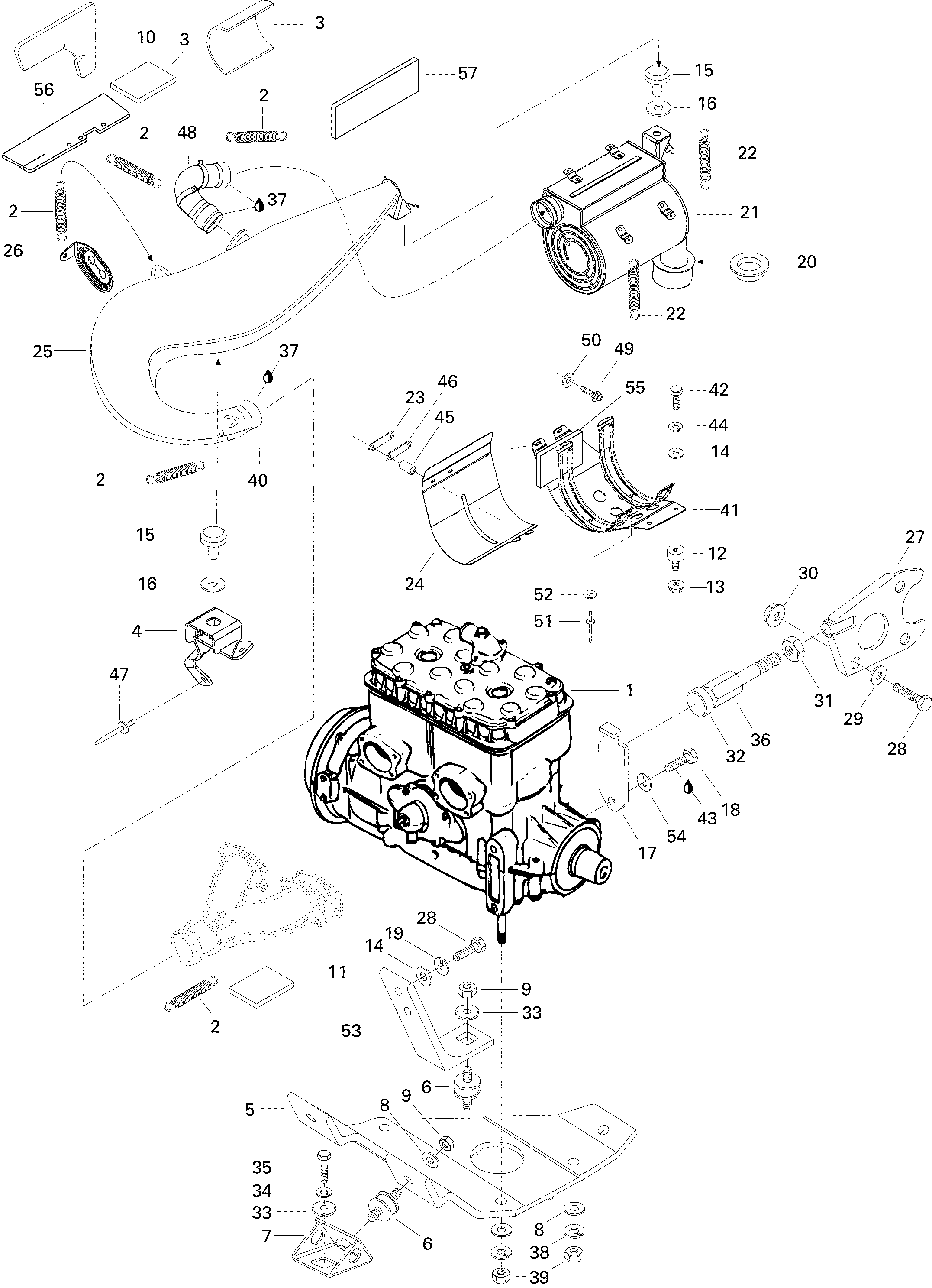 Схема узла: Engine And Engine Support