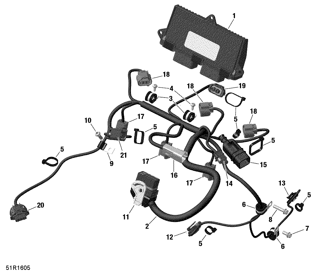 Engine Harness and Electronic Module - 1200iTC 4-TEC