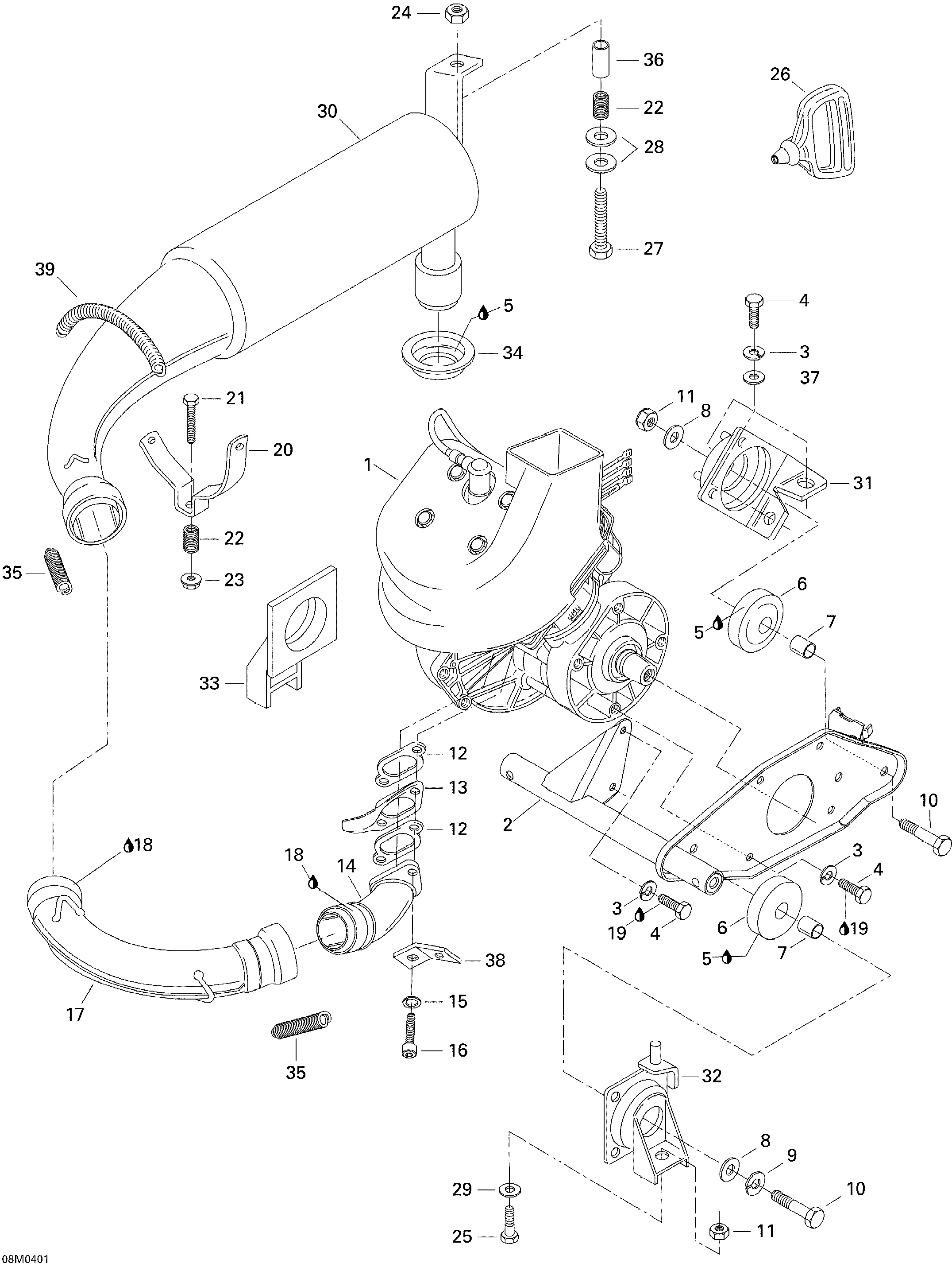 Схема узла: Engine Assembly And Support