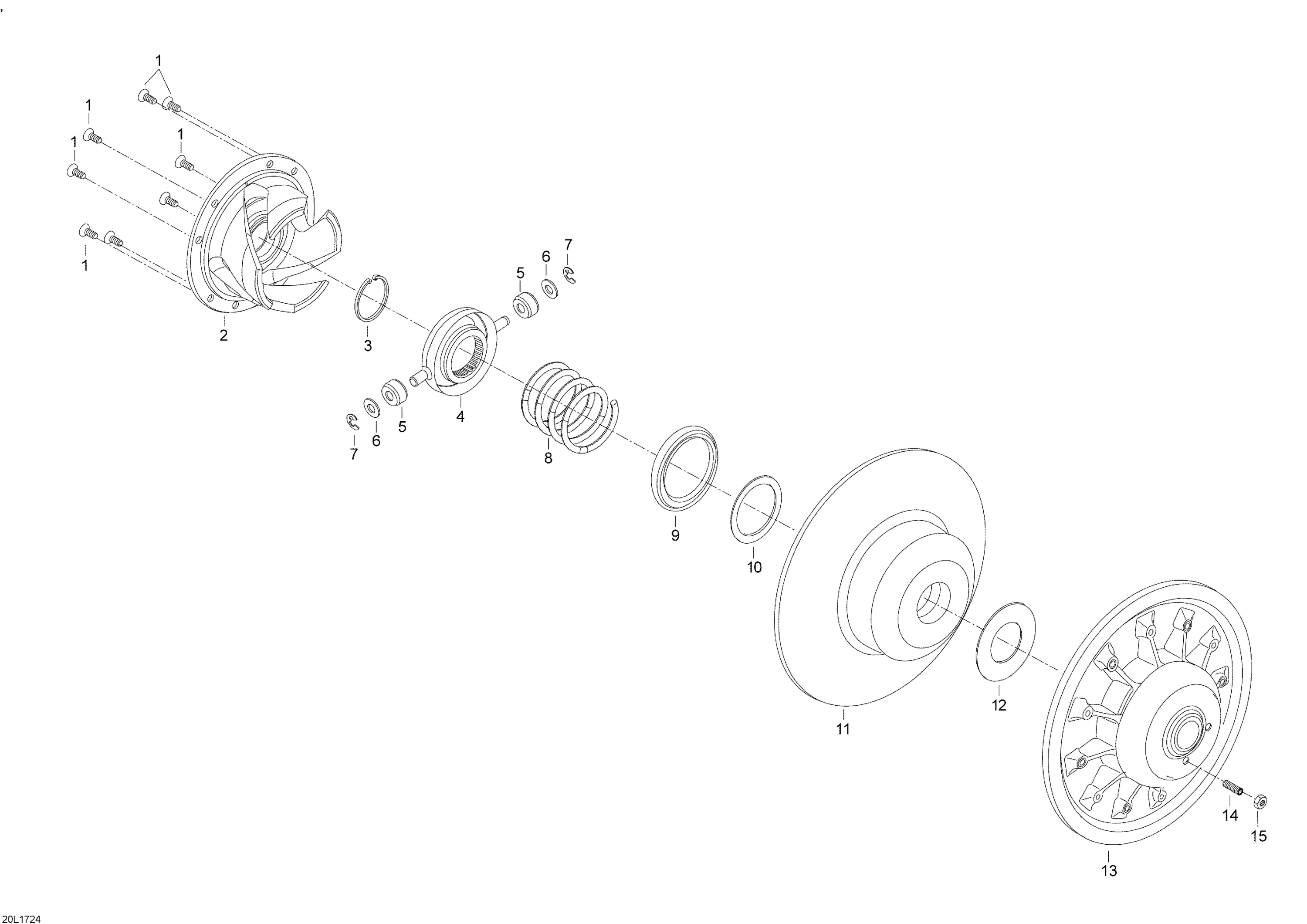 Схема узла: Driven Pulley