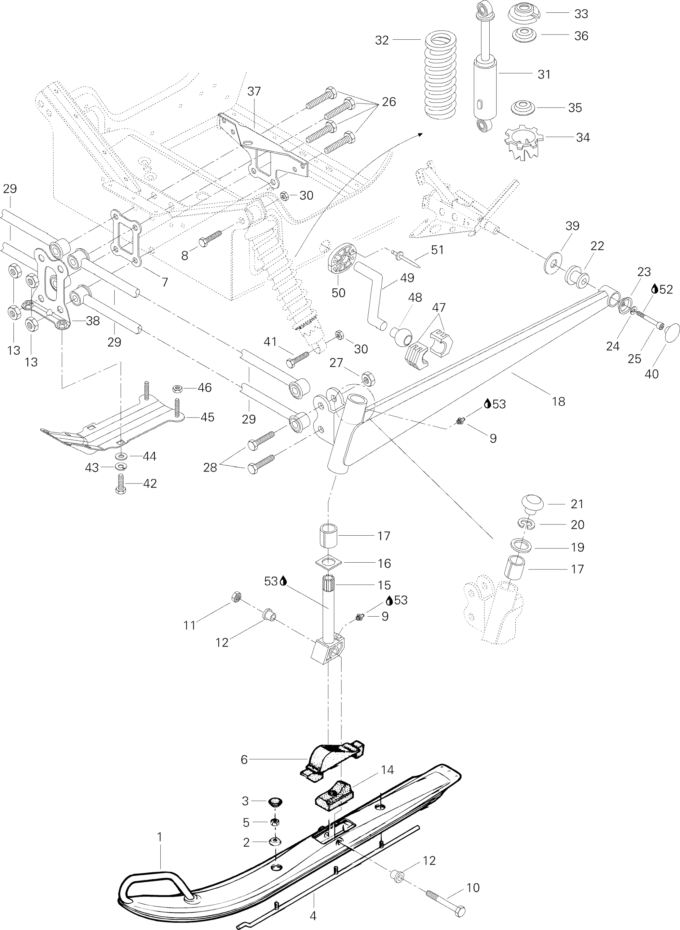 Front Suspension And Ski