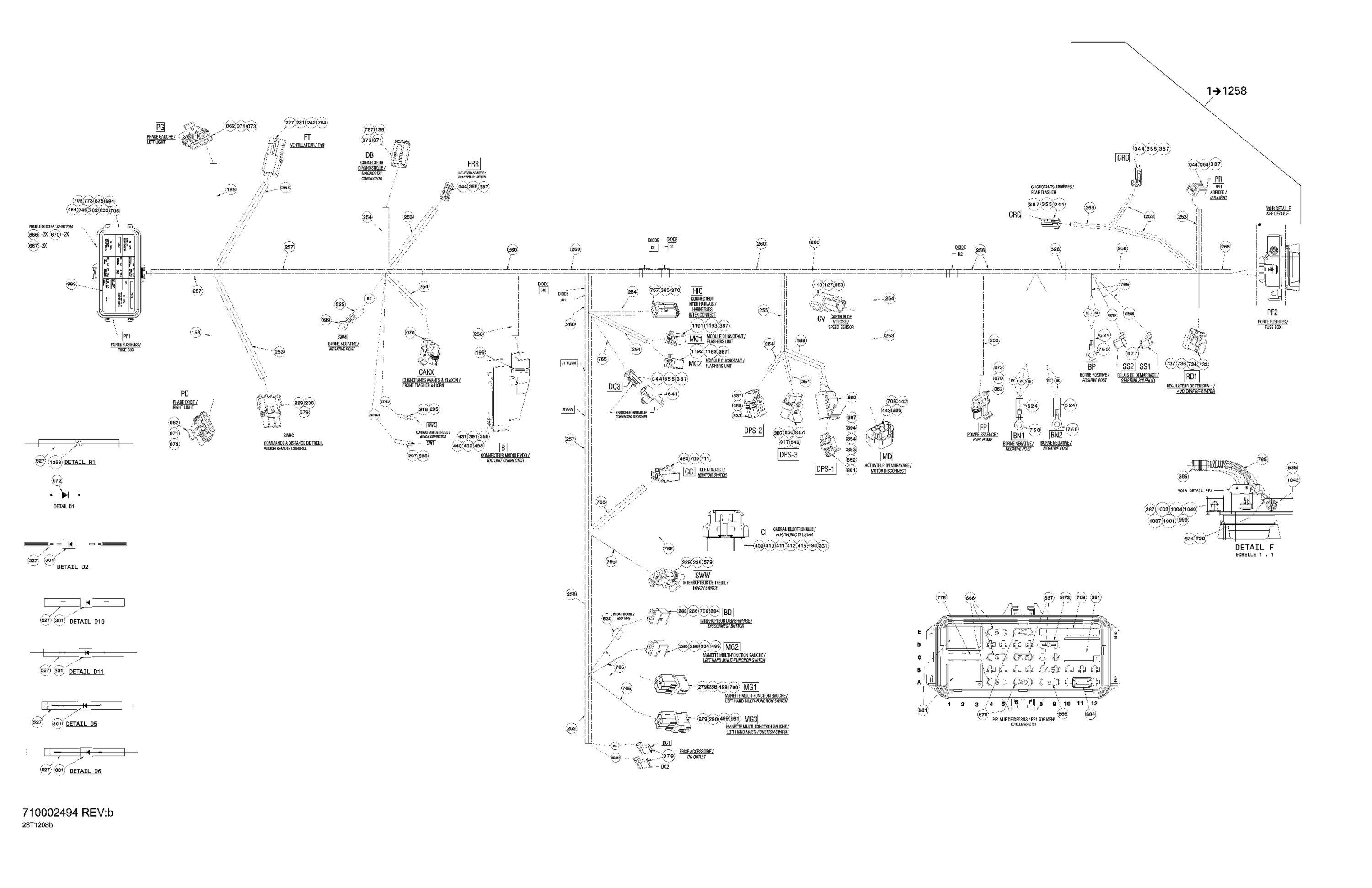 Схема узла: Main Harness  XT