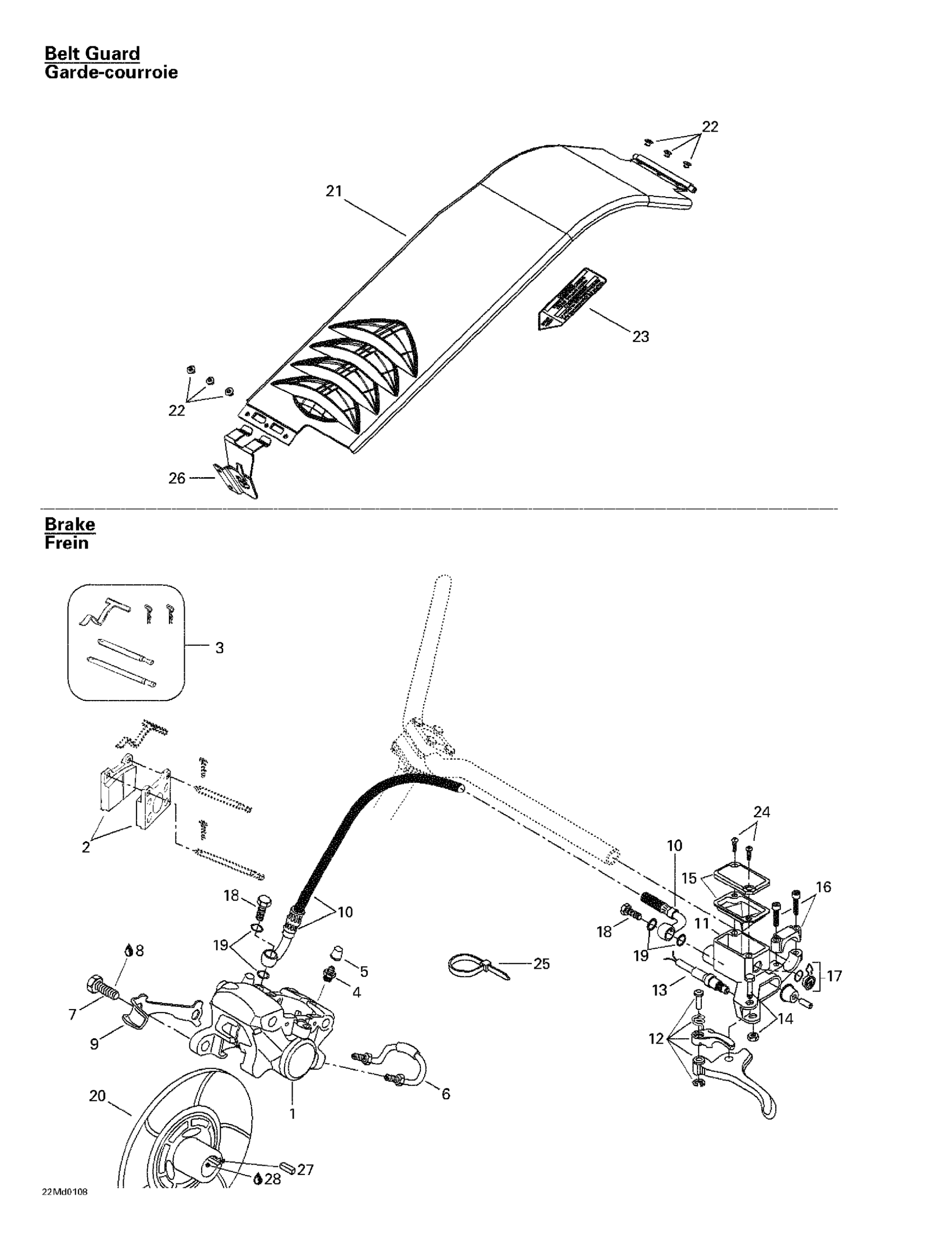 Схема узла: Hydraulic Brake And Belt Guard