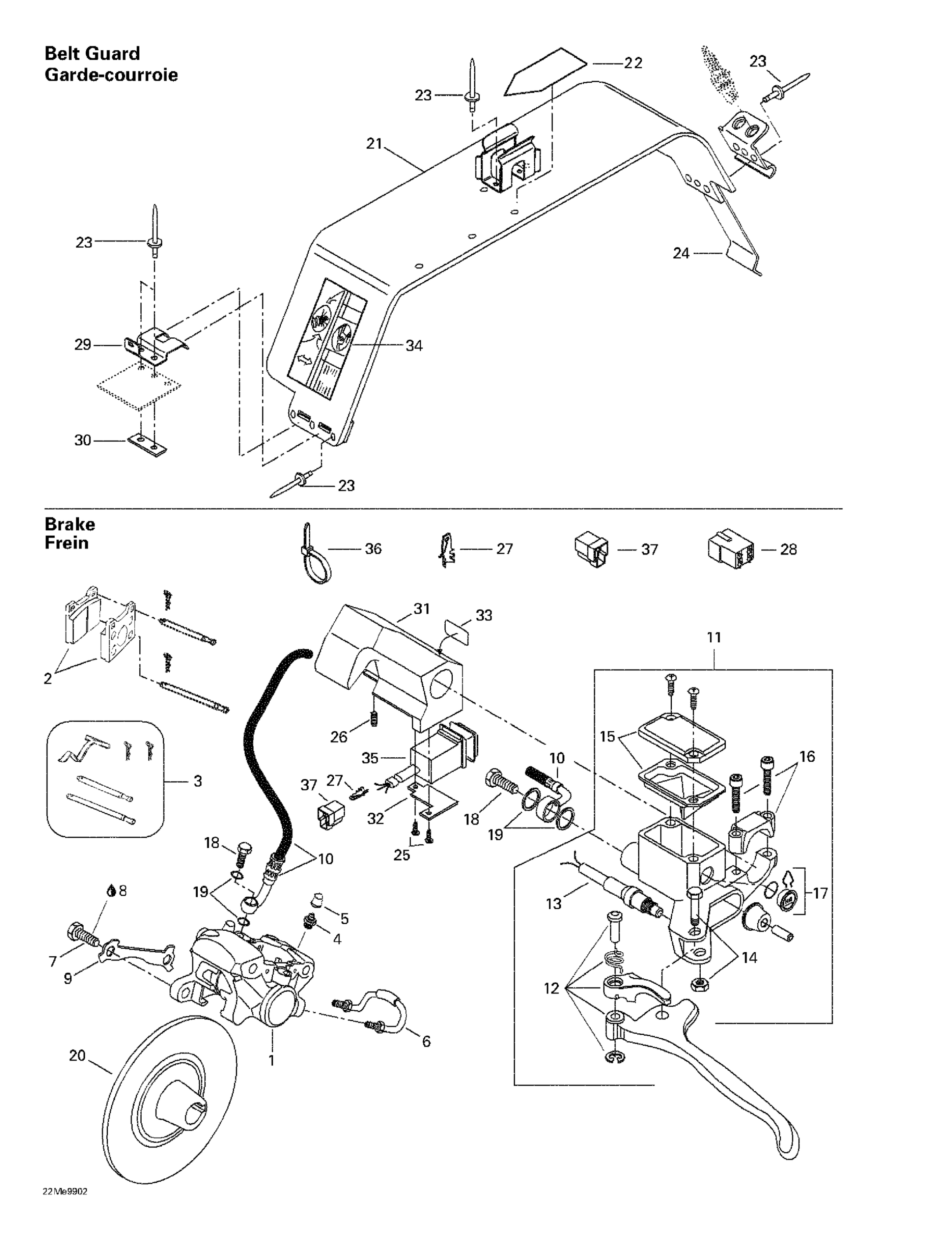 Схема узла: Hydraulic Brake And Belt Guard