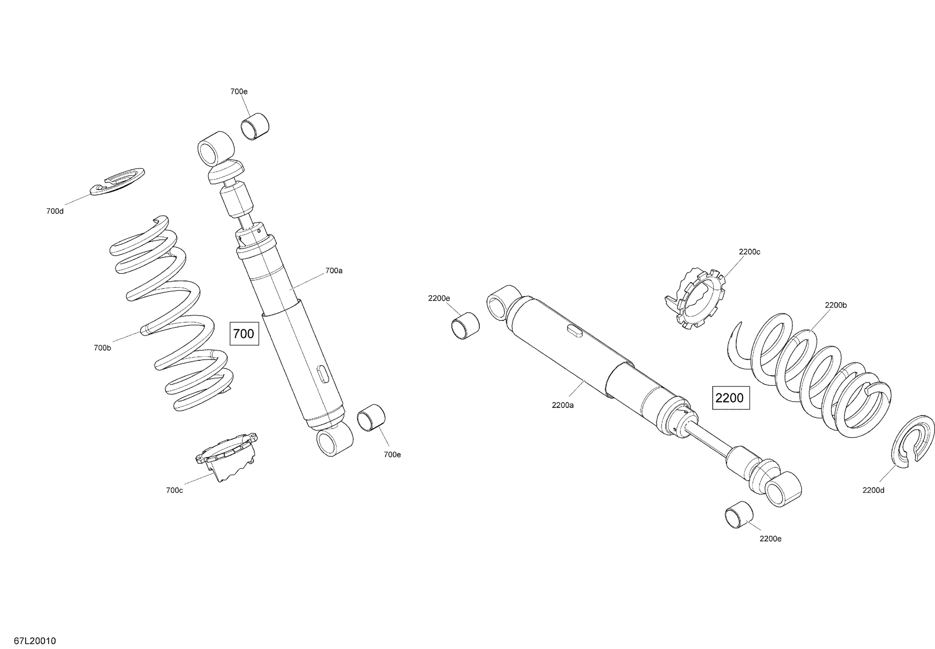 Схема узла: Suspension, Rear - Shocks