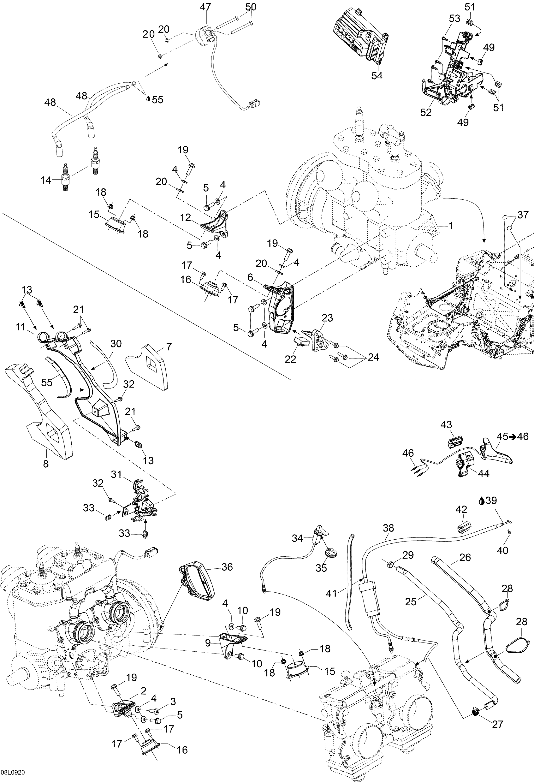Схема узла: Engine And Engine Support
