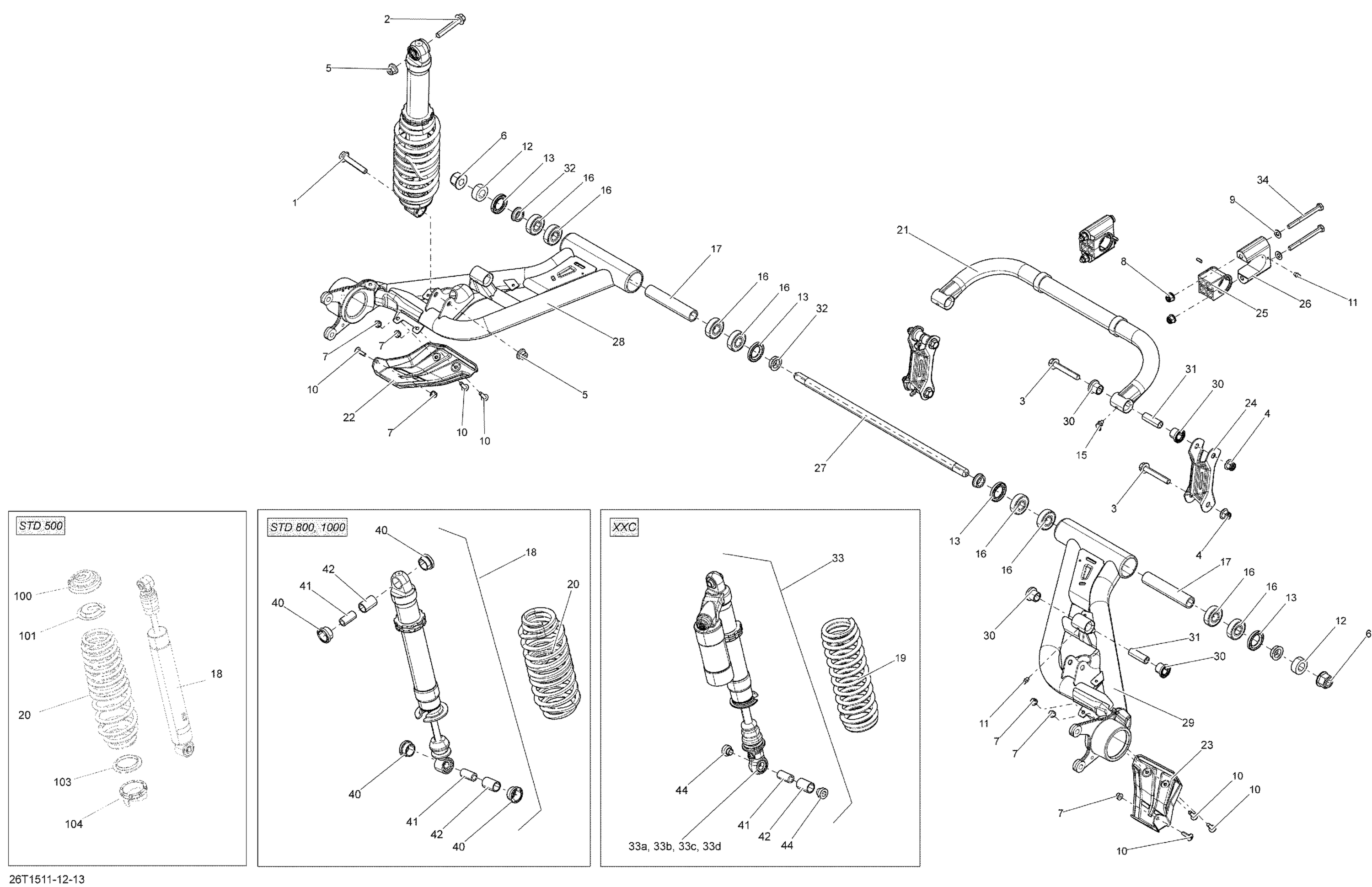 Схема узла: Rear Suspension _26T1513