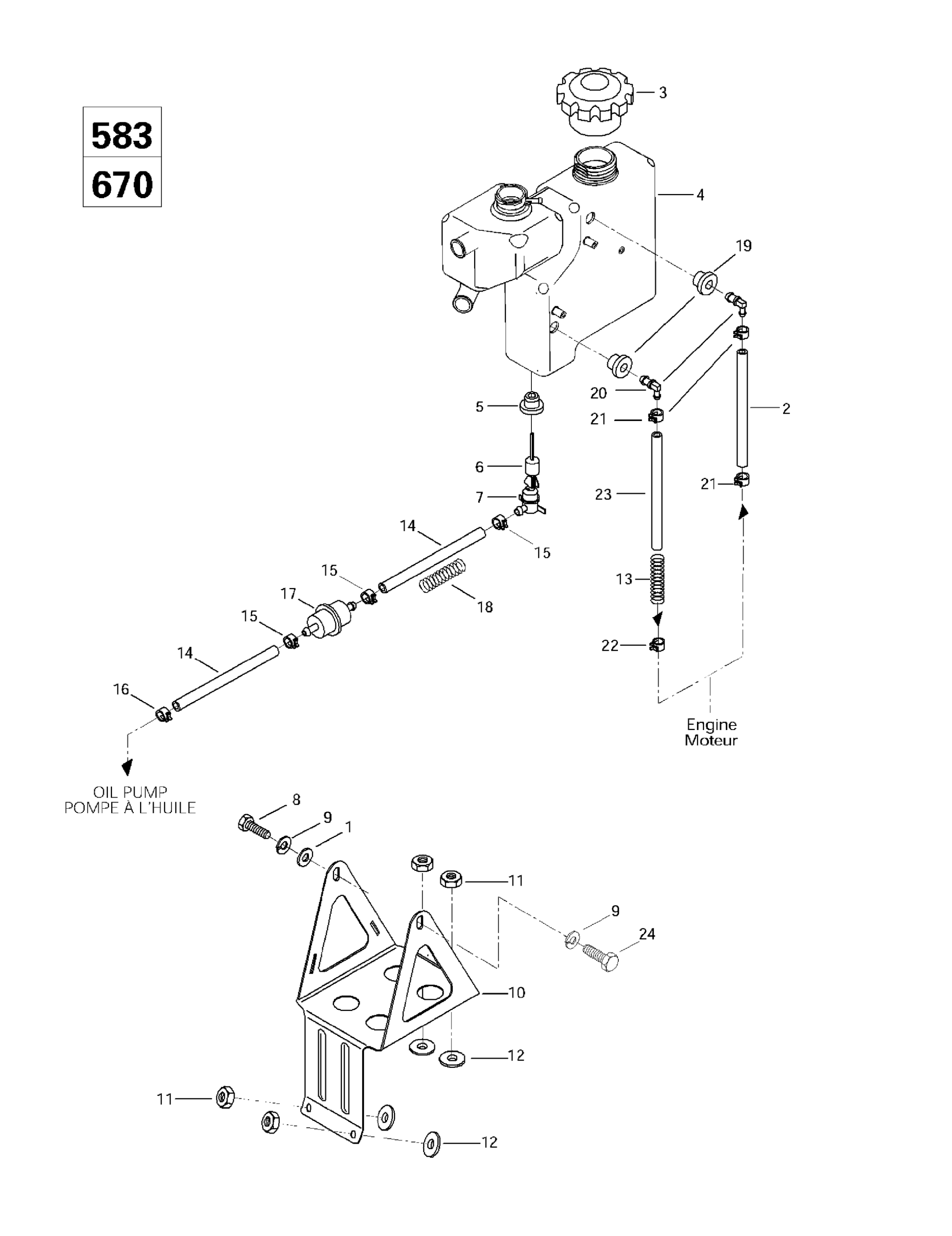 Oil Tank And Support (583, 670)