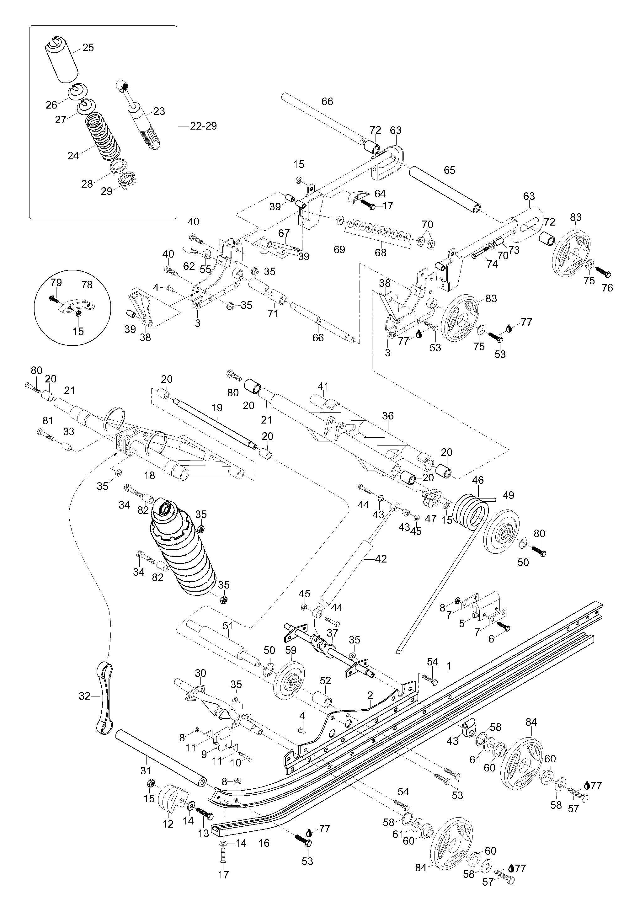 Схема узла: Rear Suspension