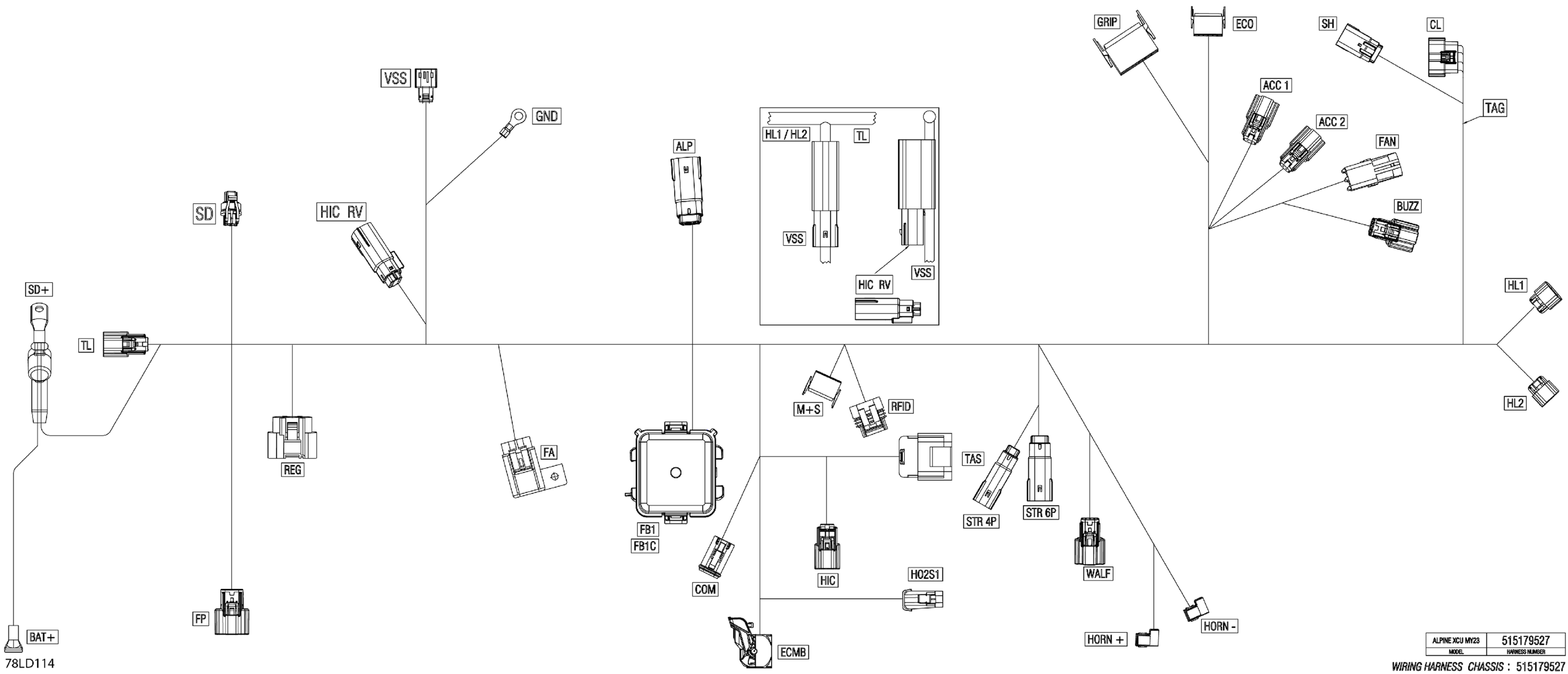 Схема узла: Electric - Main Harness - 515179527