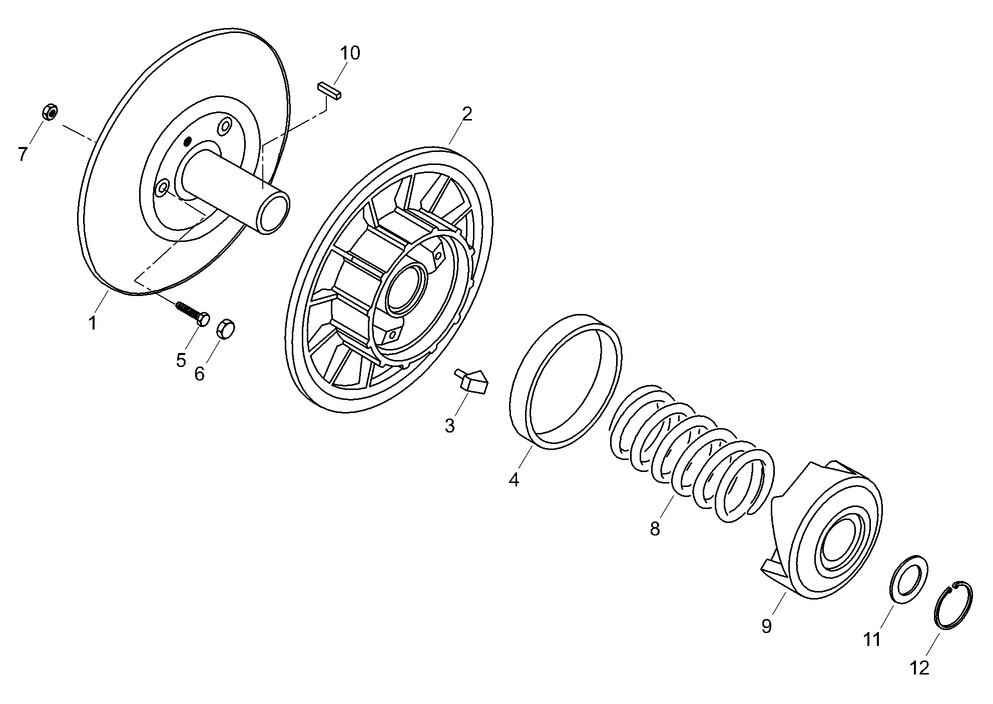 Схема узла: Driven Pulley