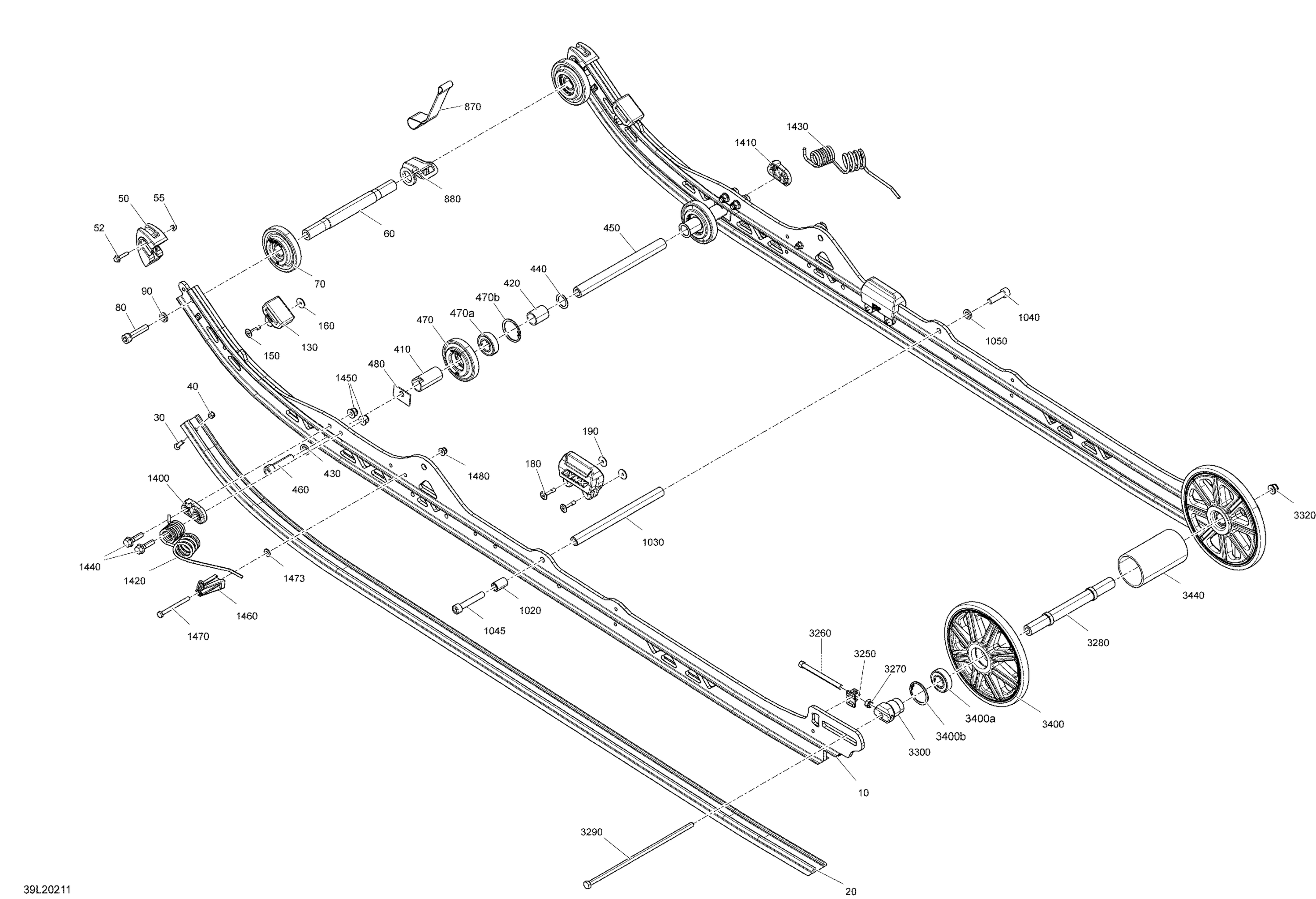 Схема узла: Suspension, Rear - Lower Section